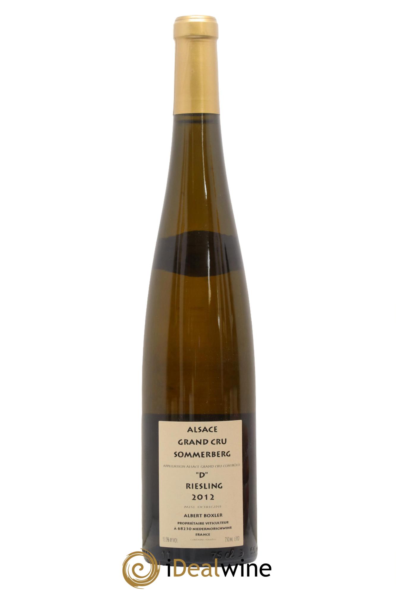 Alsace Riesling Grand Cru Sommerberg "D" Albert Boxler 2012 - Lot of 1 bottle - 1