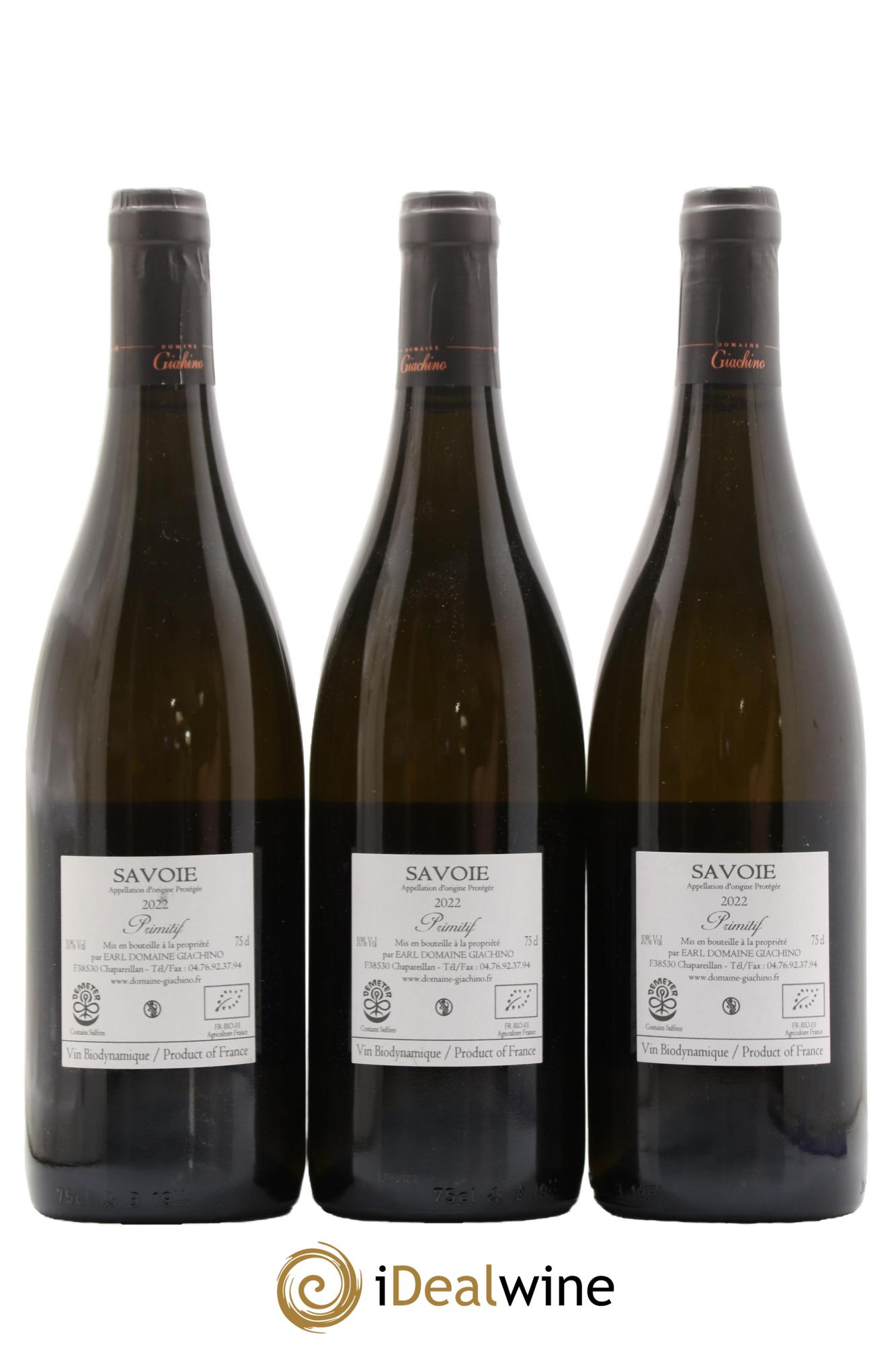 Vin de Savoie Primitif Giachino  2022 - Lot de 3 bouteilles - 1