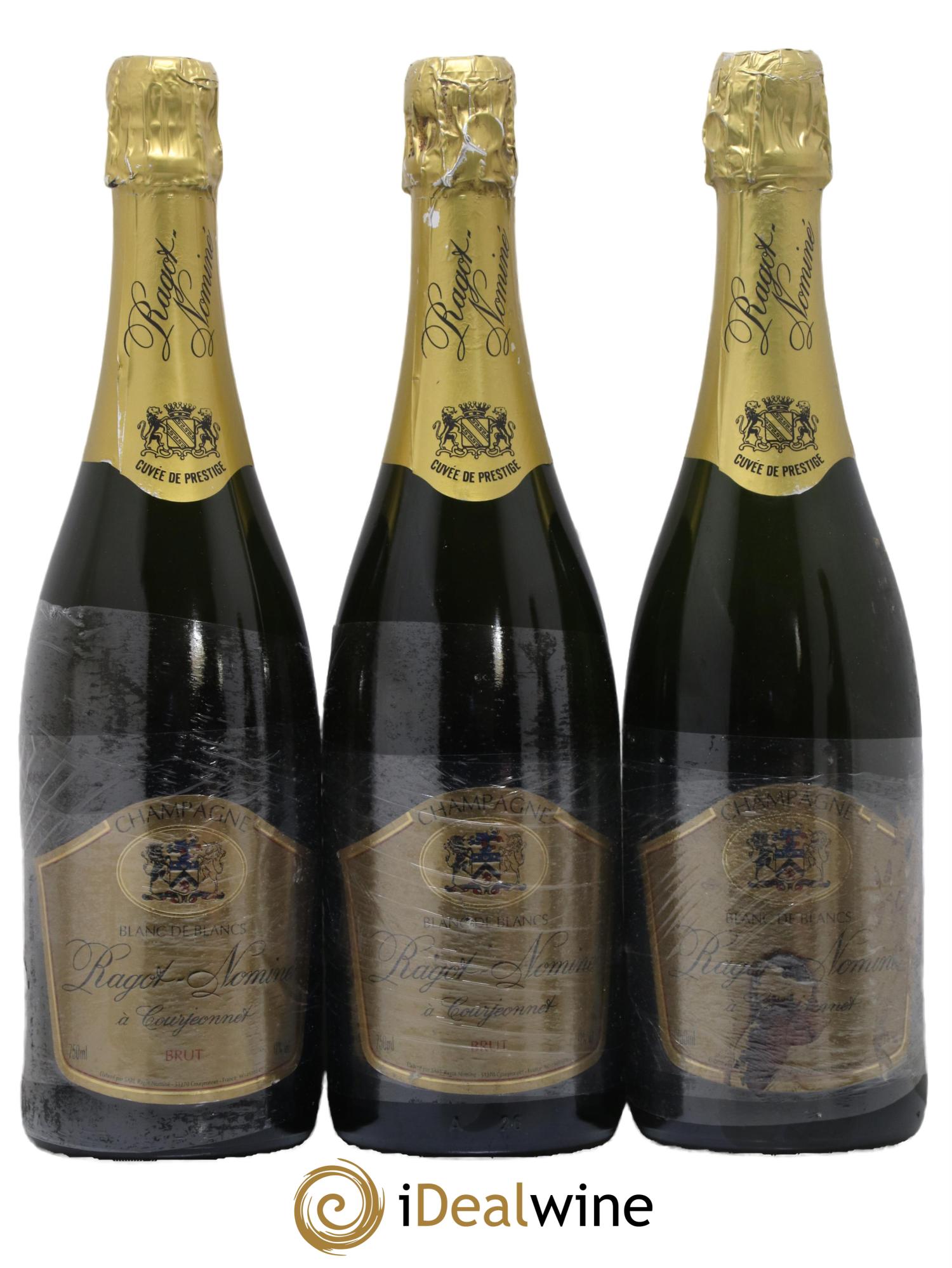 Champagne Blanc de Blancs Brut Prestige Maison Ragot-Nominé - Lot de 3 bouteilles - 0