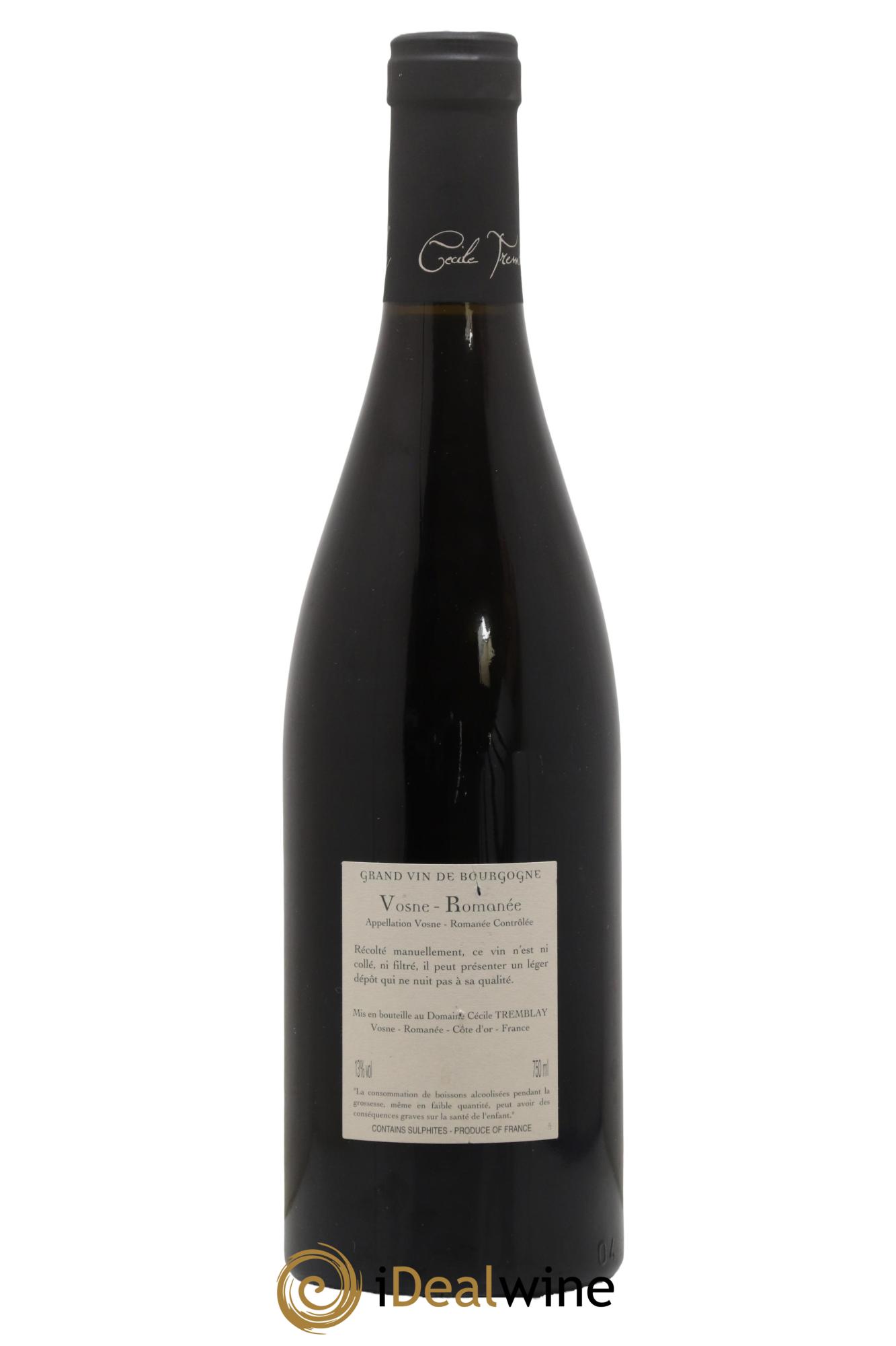 Vosne-Romanée Vieilles Vignes Cécile Tremblay  2012 - Lot de 1 bouteille - 1