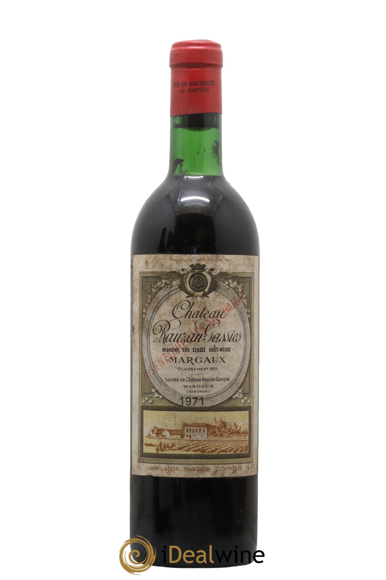 Château Rauzan-Gassies 2ème Grand Cru Classé 1971 - Lot of 1 bottle - 0