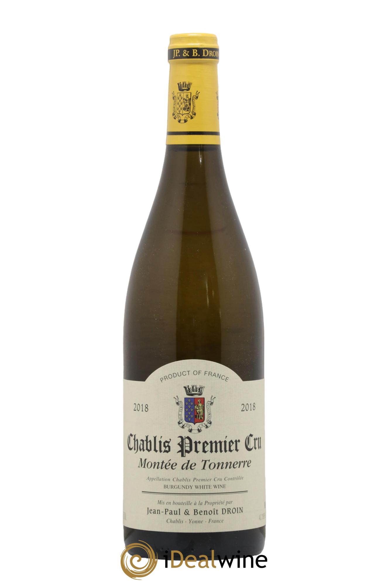 Chablis 1er Cru Montée de Tonnerre Jean-Paul & Benoît Droin (Domaine) 2018 - Lot de 1 bouteille - 0