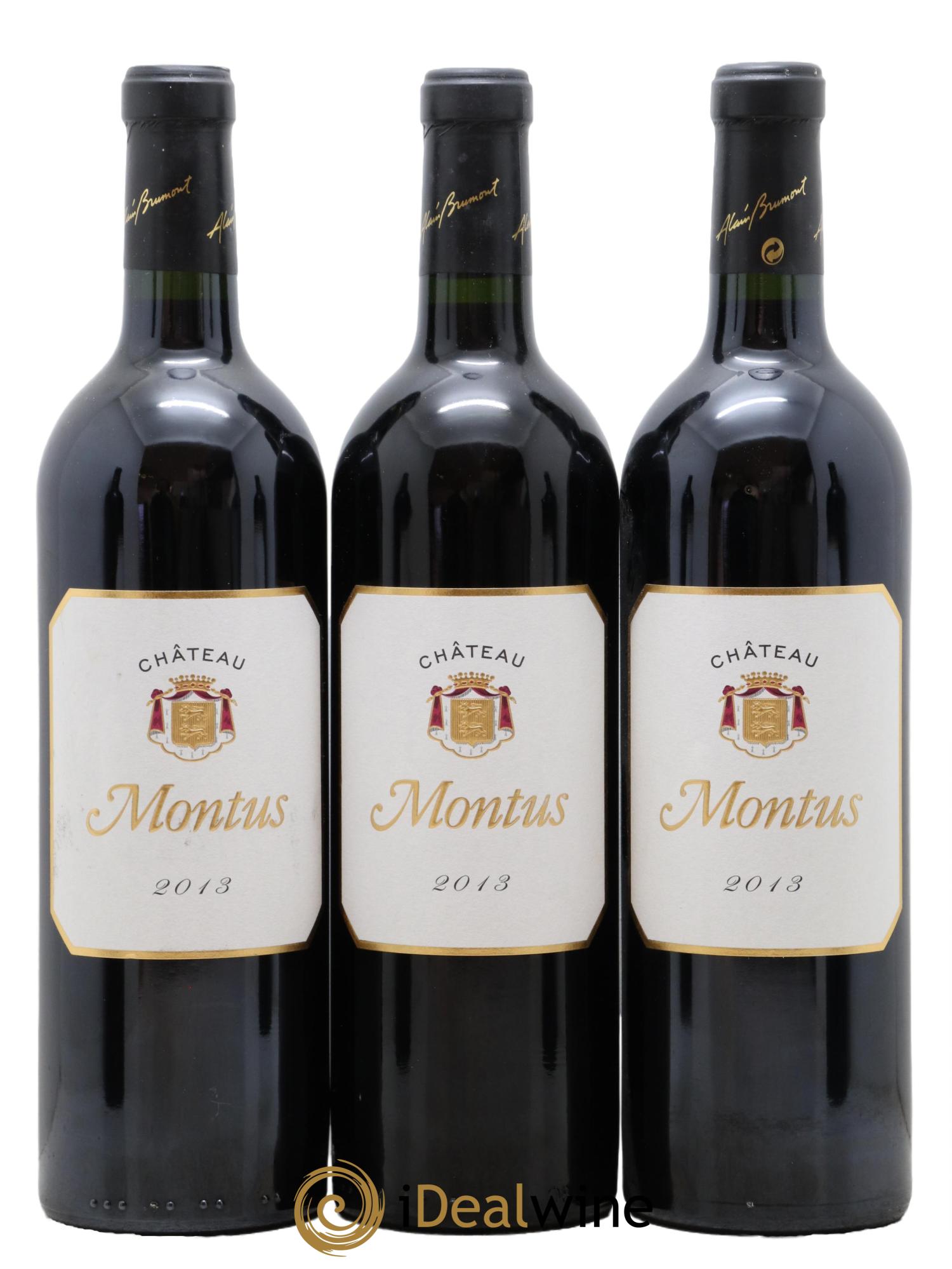 Madiran Château Montus Alain Brumont  2013 - Lot of 3 bottles - 0