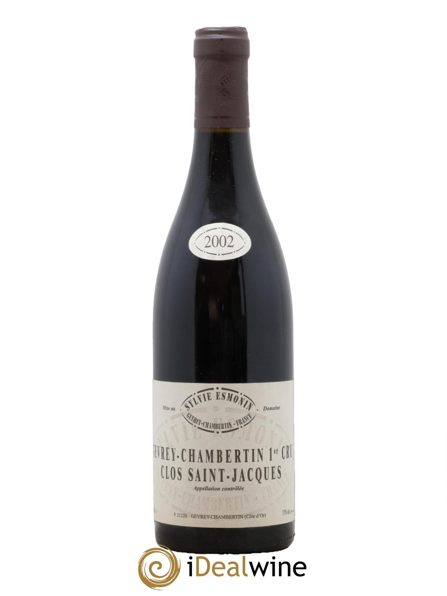 Gevrey-Chambertin 1er Cru Clos Saint Jacques Sylvie Esmonin 2002 - Lotto di 1 bottiglia - 0