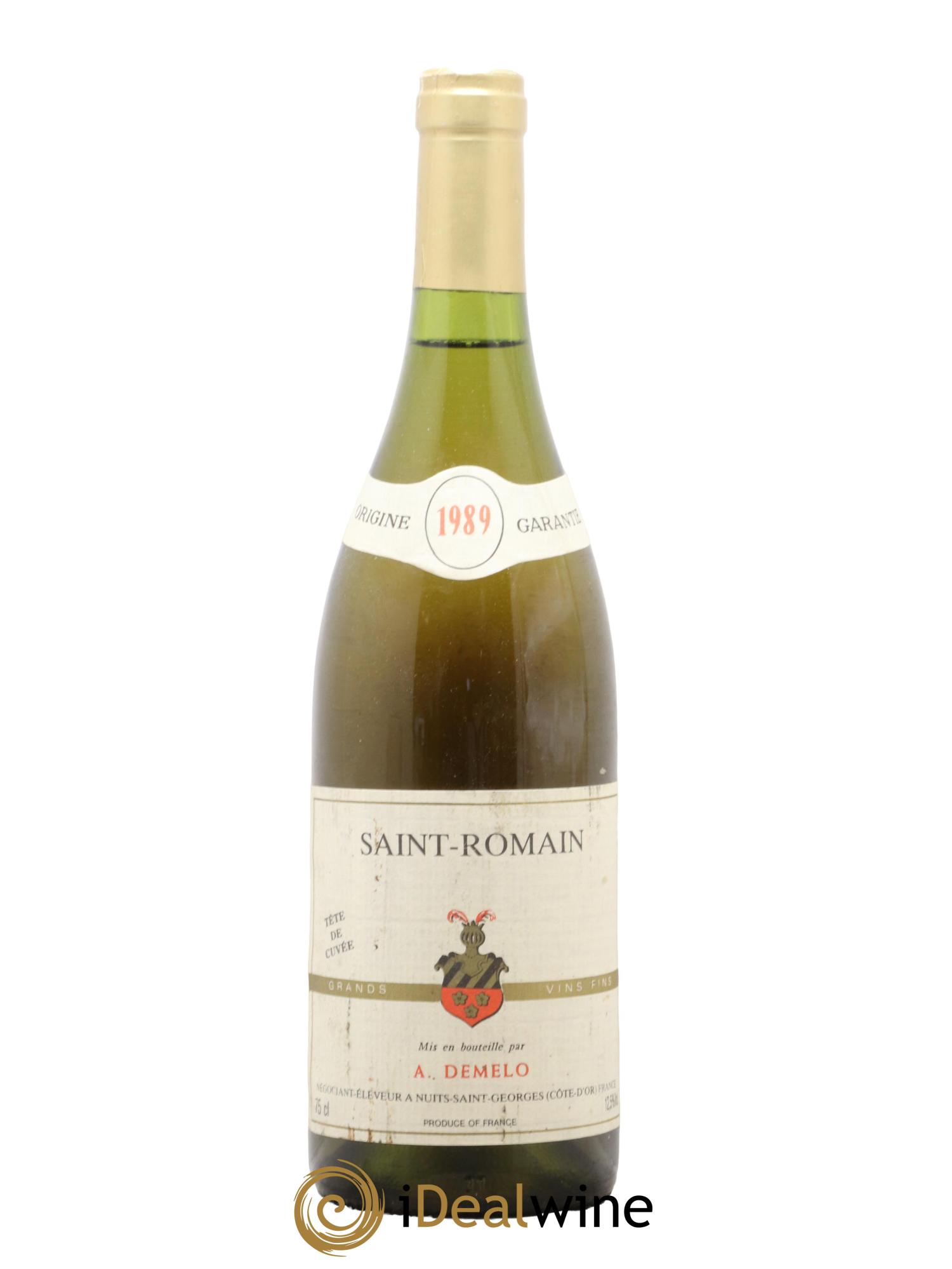 Saint-Romain Tête de Cuvée Domaine Demelo 1989 - Lot de 1 bouteille - 0