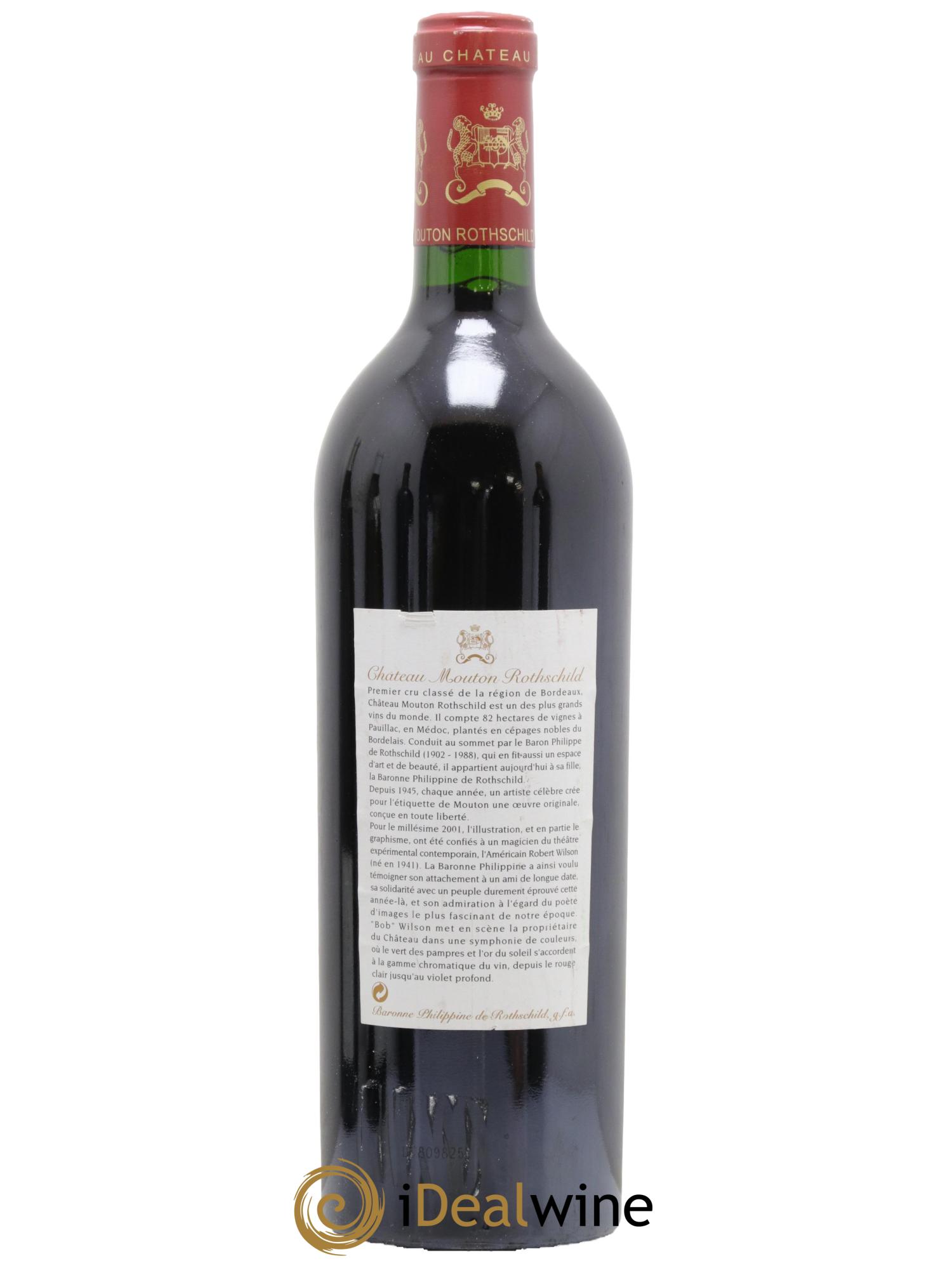 Château Mouton Rothschild 1er Grand Cru Classé 2001 - Lotto di 1 bottiglia - 1