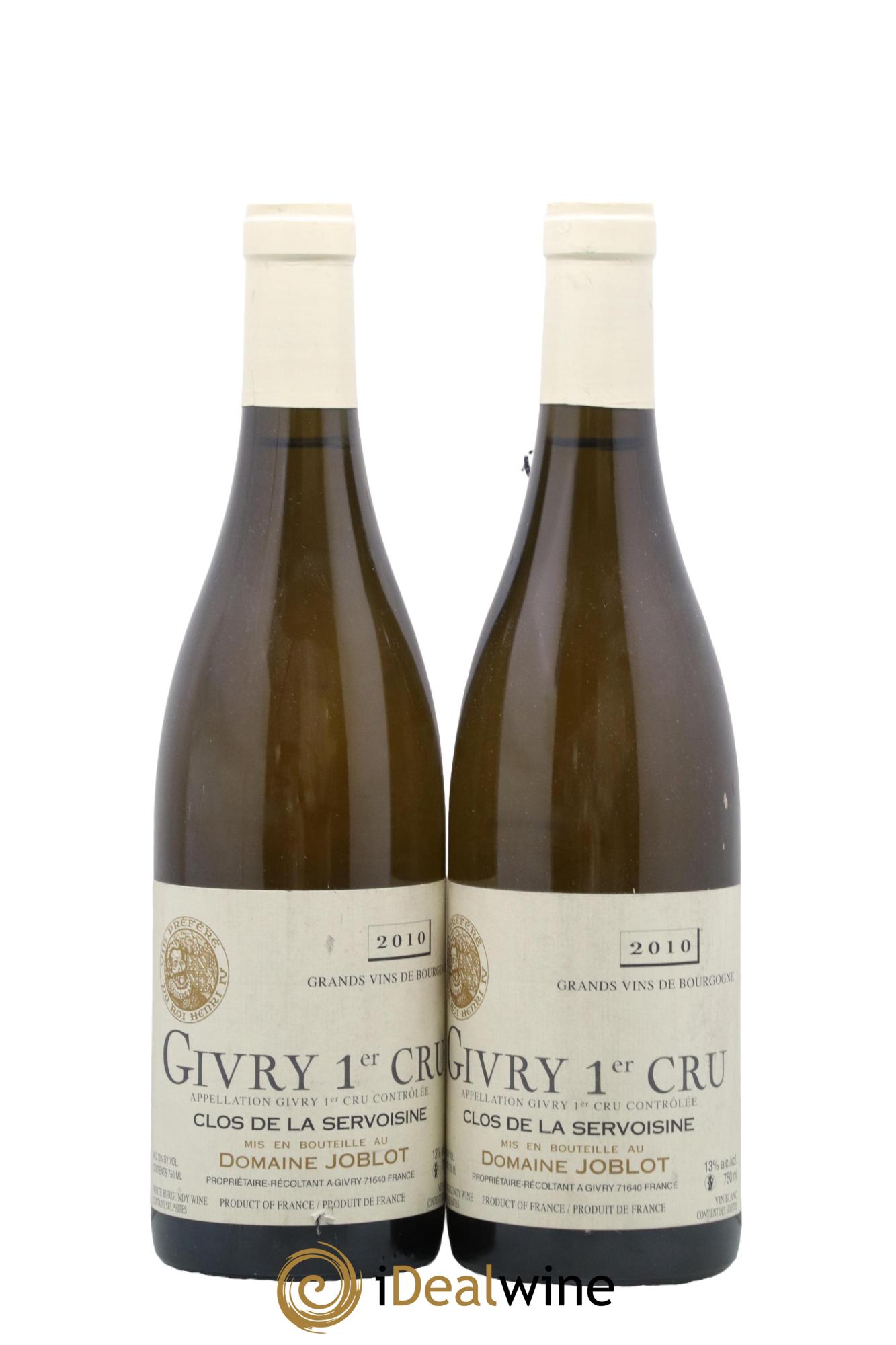 Givry 1er Cru Servoisine Joblot (Domaine) 2010 - Lotto di 2 bottiglie - 0