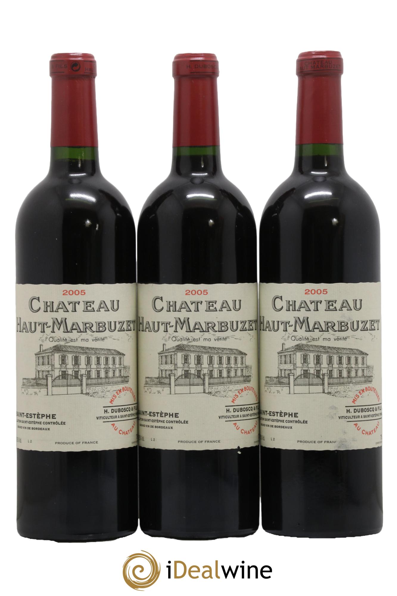 Château Haut Marbuzet 2005 - Lot de 3 bouteilles - 0