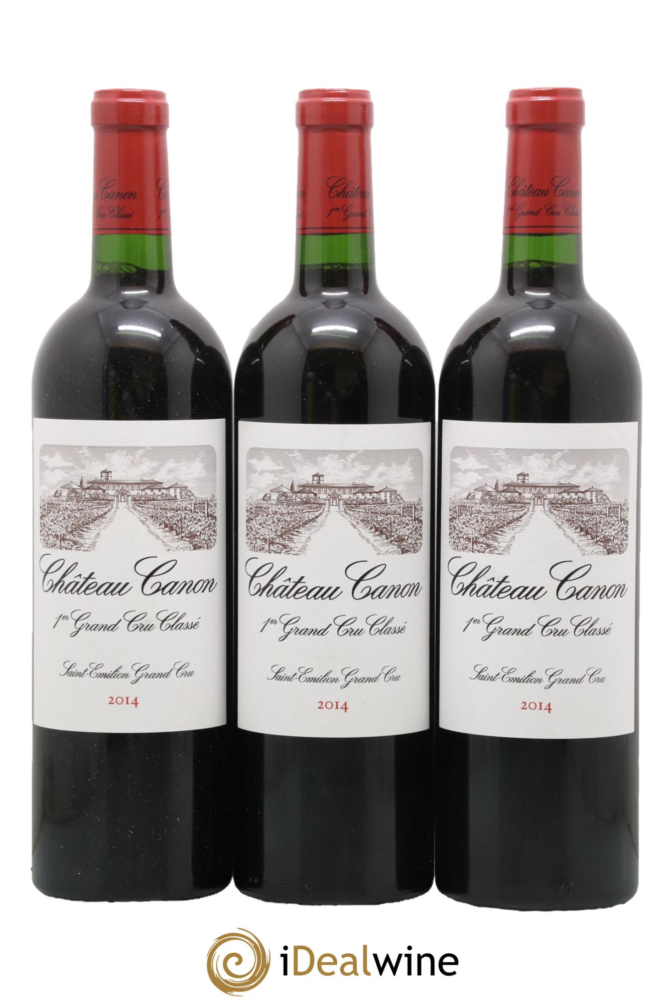 Château Canon 1er Grand Cru Classé B 2014 - Lotto di 3 bottiglie - 0