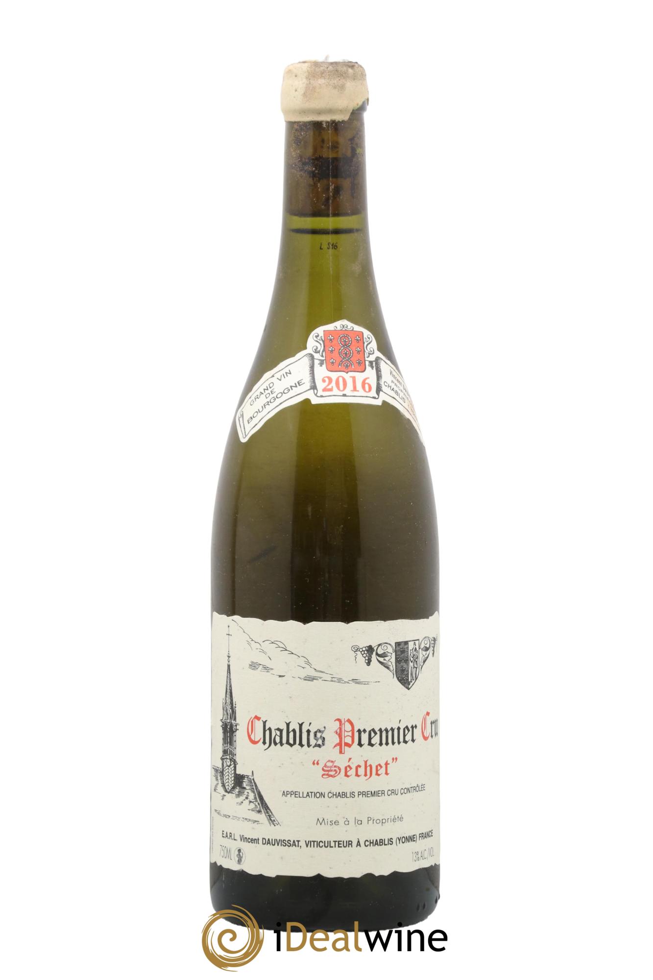 Chablis 1er Cru Séchet Vincent Dauvissat (Domaine) 2016 - Lot de 1 bouteille - 0