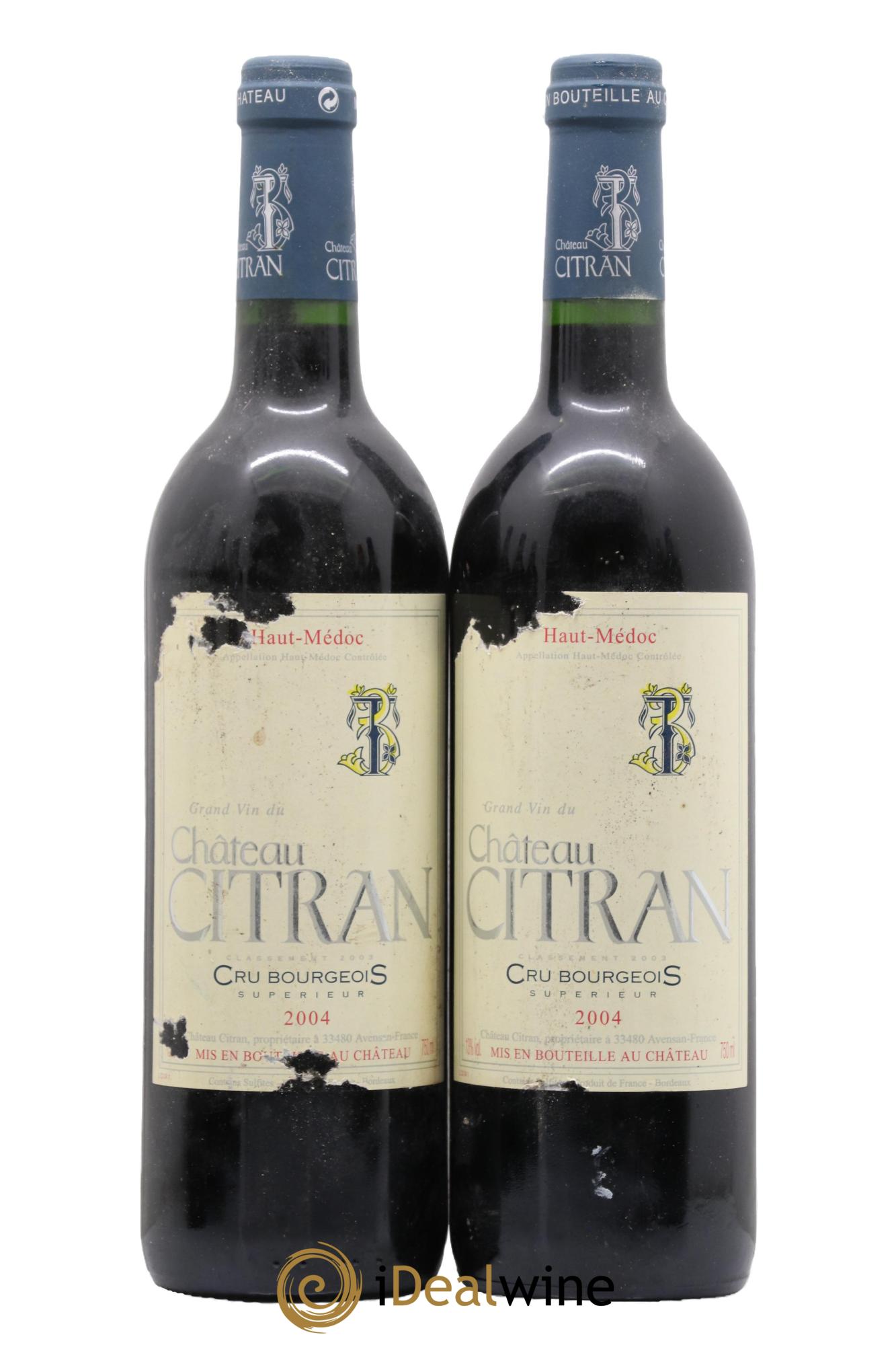 Château Citran Cru Bourgeois 2004 - Lot de 2 bouteilles - 0