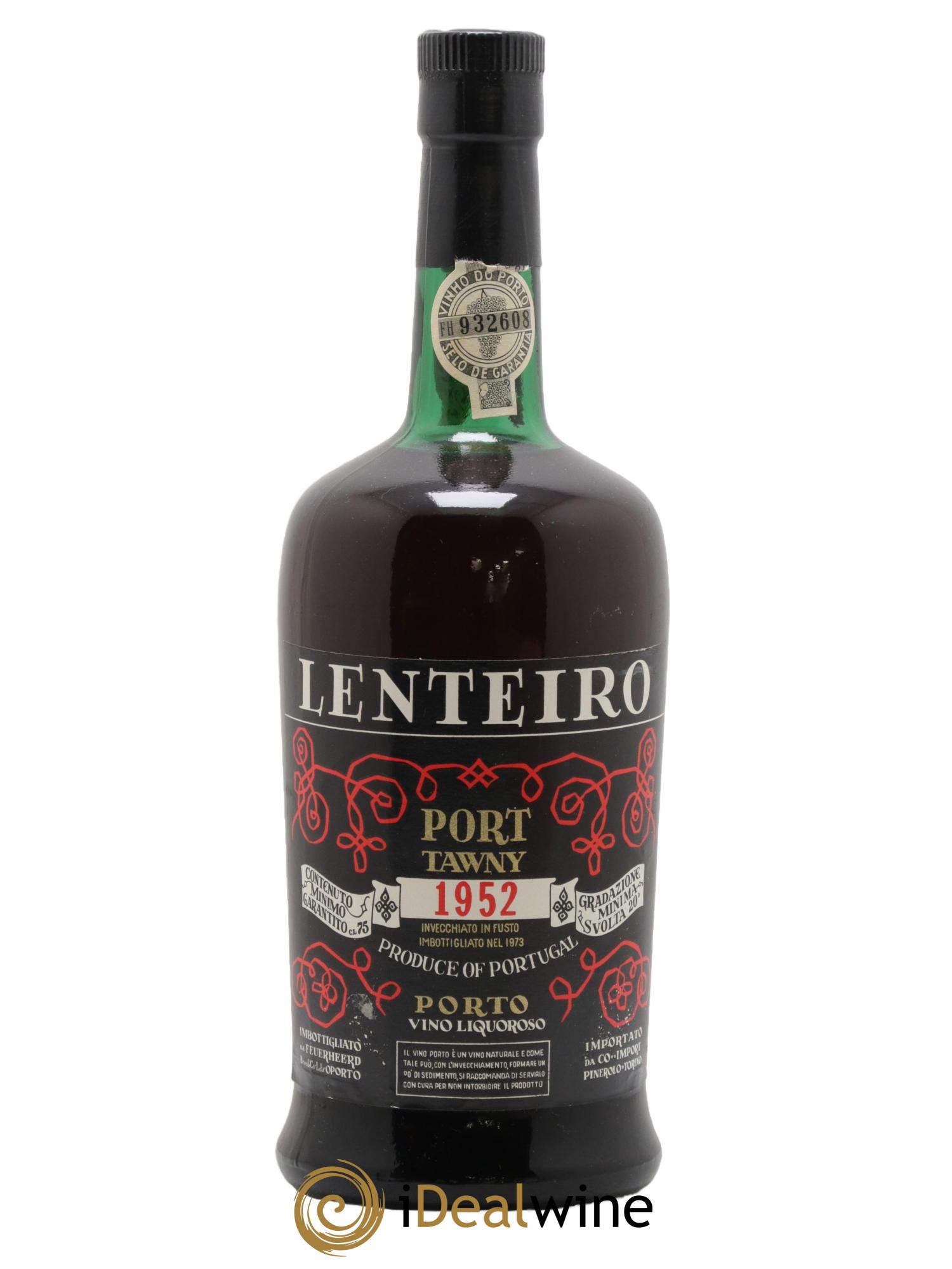 Porto Tawny Lenteiro 1952 - Lotto di 1 bottiglia - 0