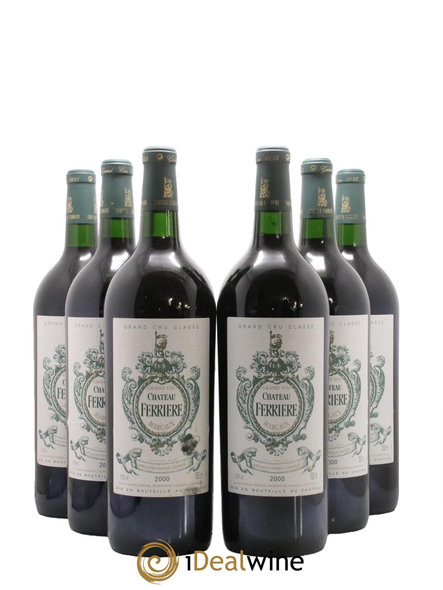 Château Ferrière 3ème Grand Cru Classé 2000 - Lot of 6 magnums - 0