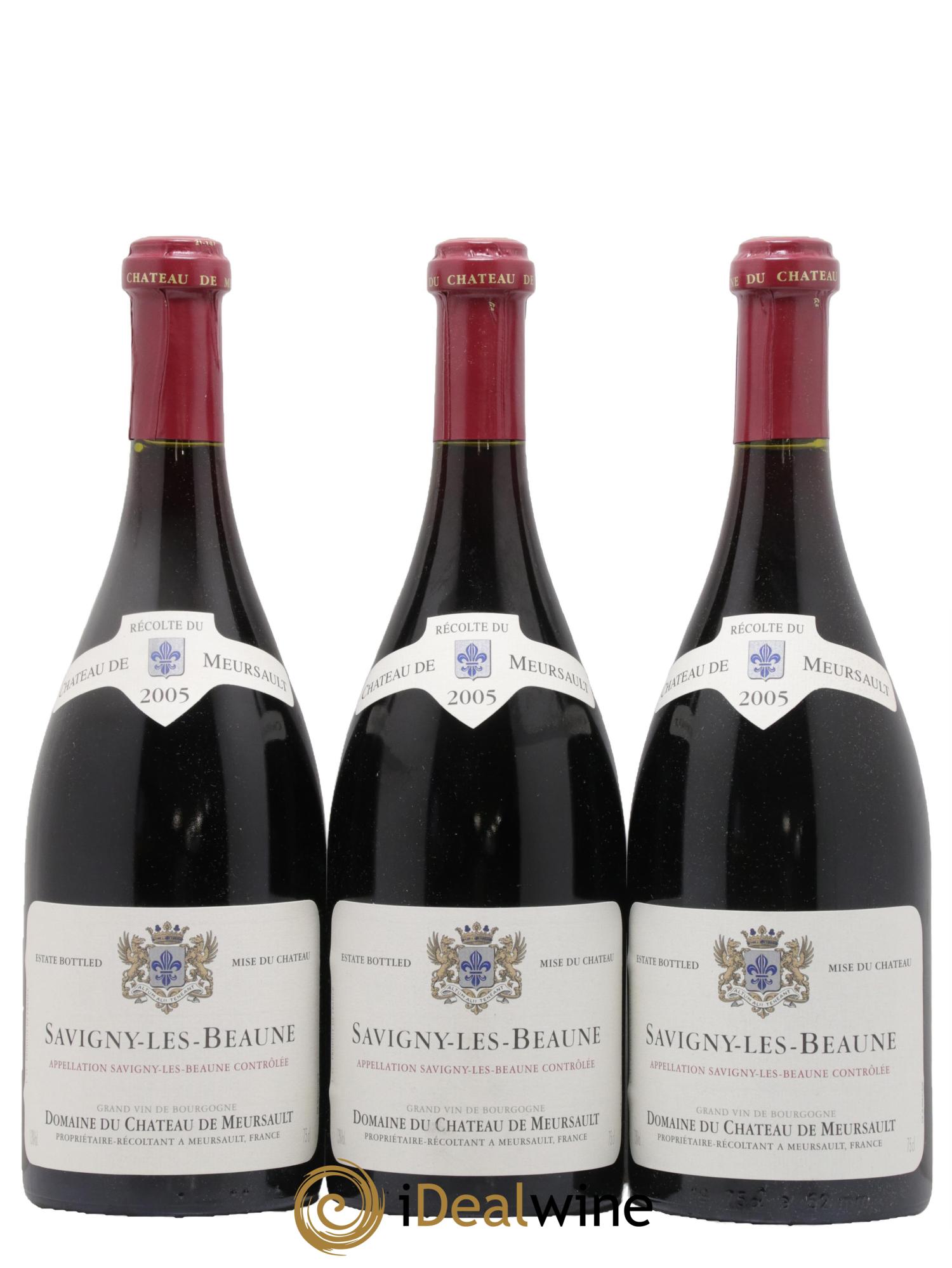 Savigny-lès-Beaune Château de Meursault 2005 - Lot de 3 bouteilles - 0