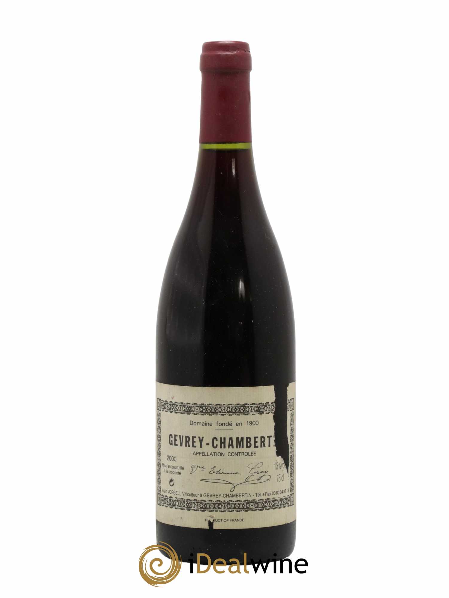 Gevrey-Chambertin Veuve Etienne Grey Alain Voegeli 2000 - Lot de 1 bouteille - 0