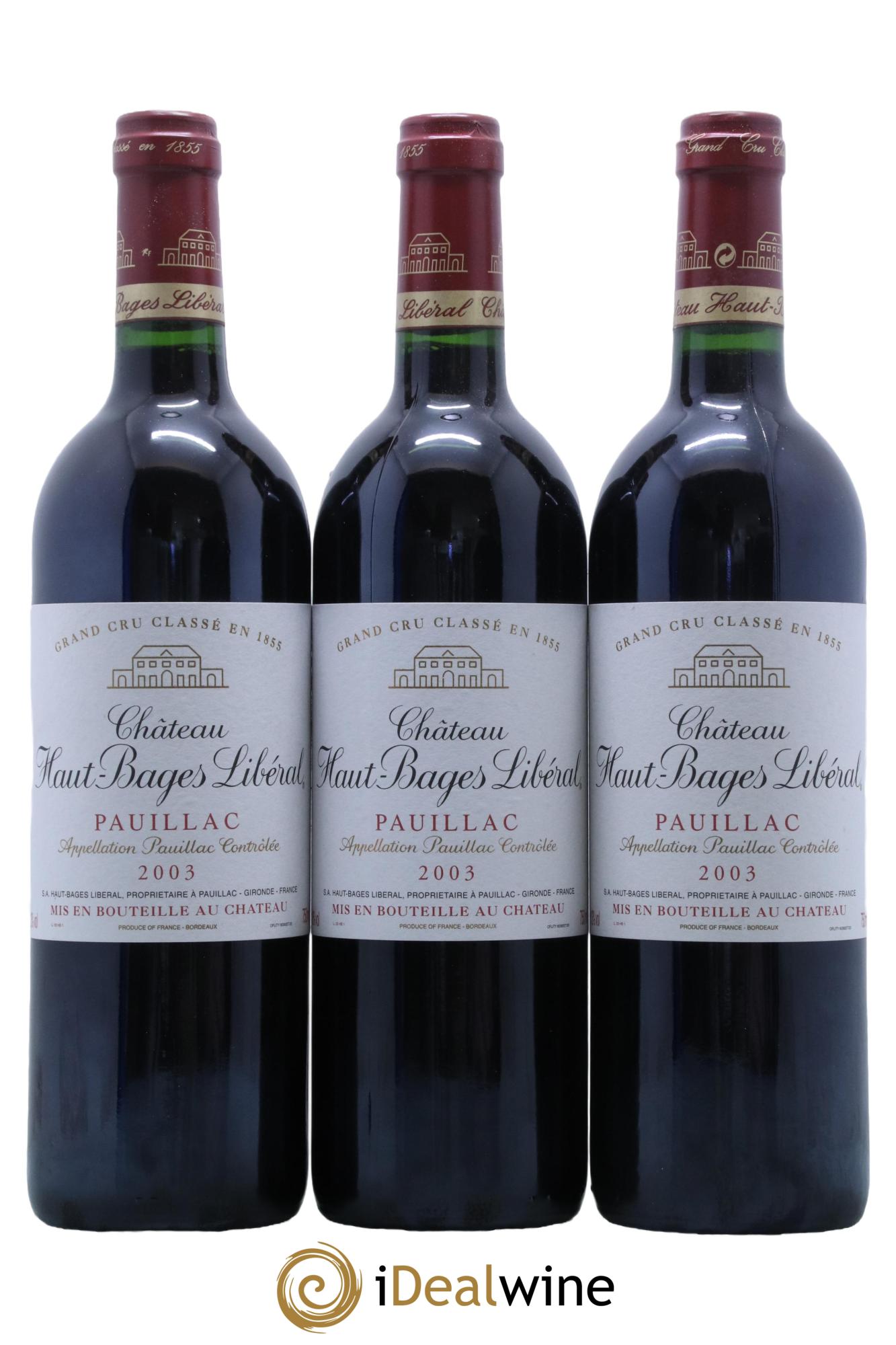 Château Haut Bages Libéral 5ème Grand Cru Classé  2003 - Lot de 12 bouteilles - 2