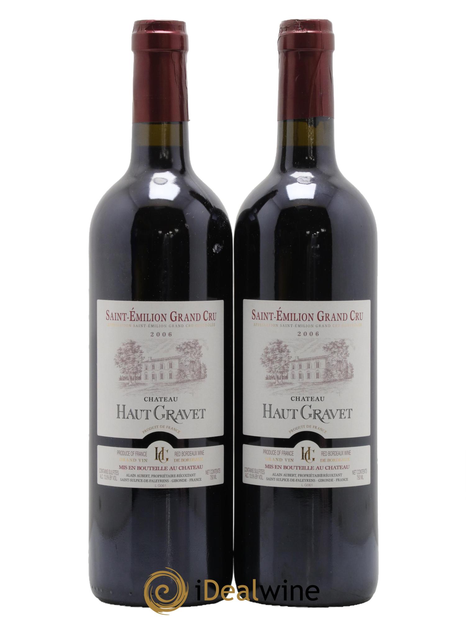 Saint-Émilion Grand Cru Château Haut Gravet 2006 - Posten von 2 Flaschen - 0