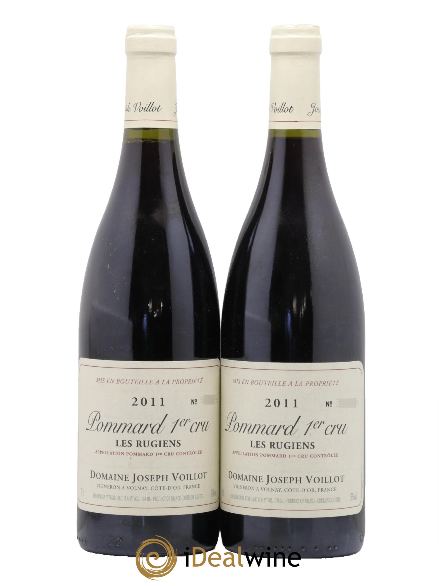 Pommard 1er Cru Les Rugiens Joseph Voillot (Domaine) 2011 - Lotto di 2 bottiglie - 0