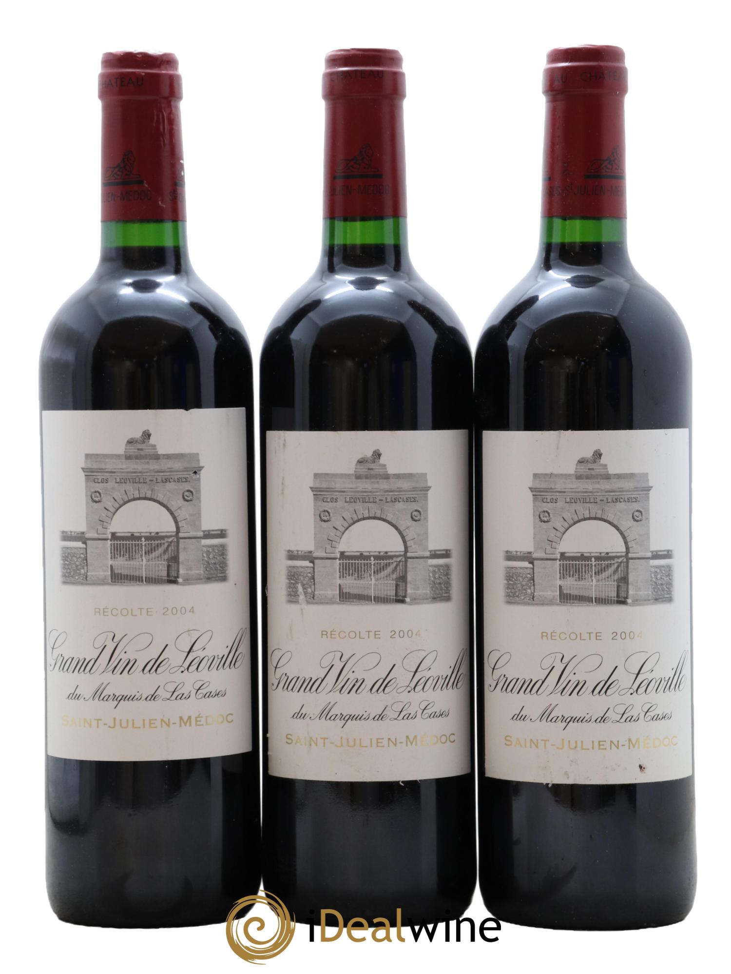 Château Léoville Las Cases 2ème Grand Cru Classé 2004 - Lot de 3 bouteilles - 0