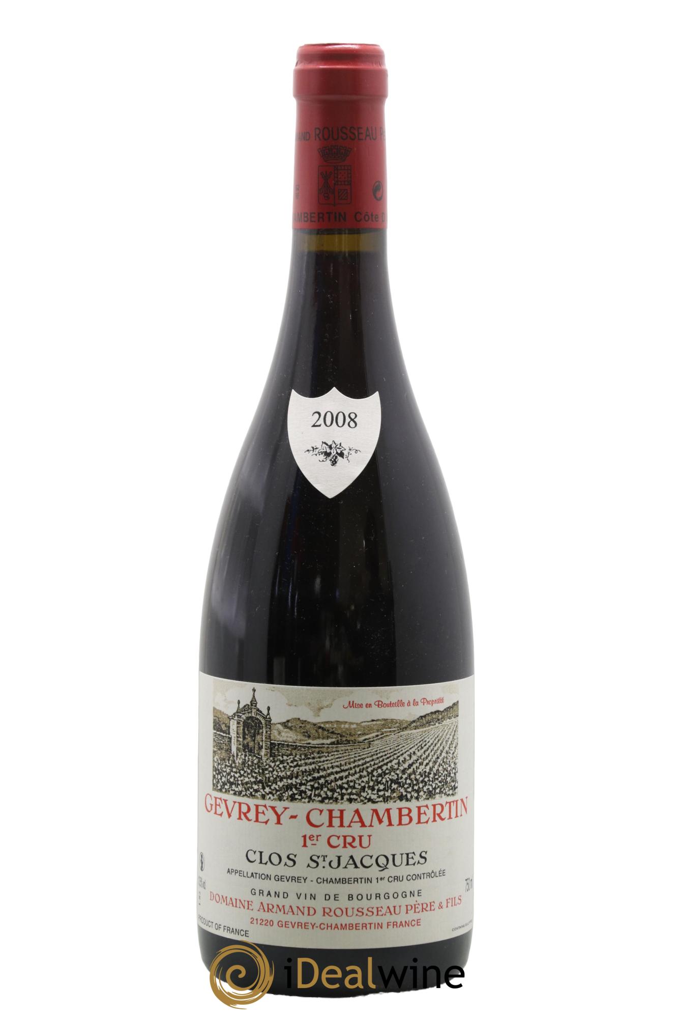 Gevrey-Chambertin 1er Cru Clos Saint-Jacques Armand Rousseau (Domaine) 2008 - Lot of 1 bottle - 0