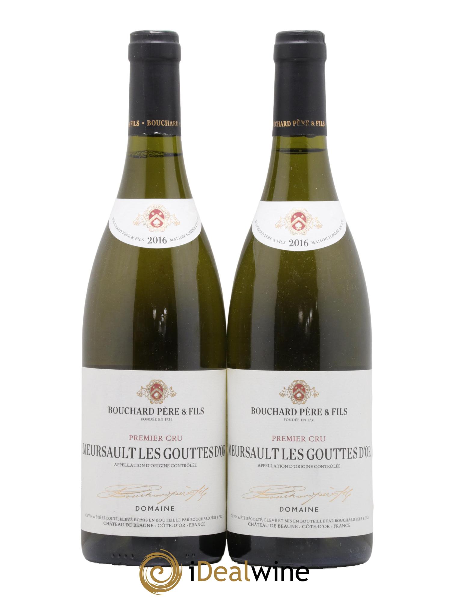 Meursault 1er Cru Les Gouttes d'Or Bouchard Père & Fils  2016 - Lot de 2 bouteilles - 0