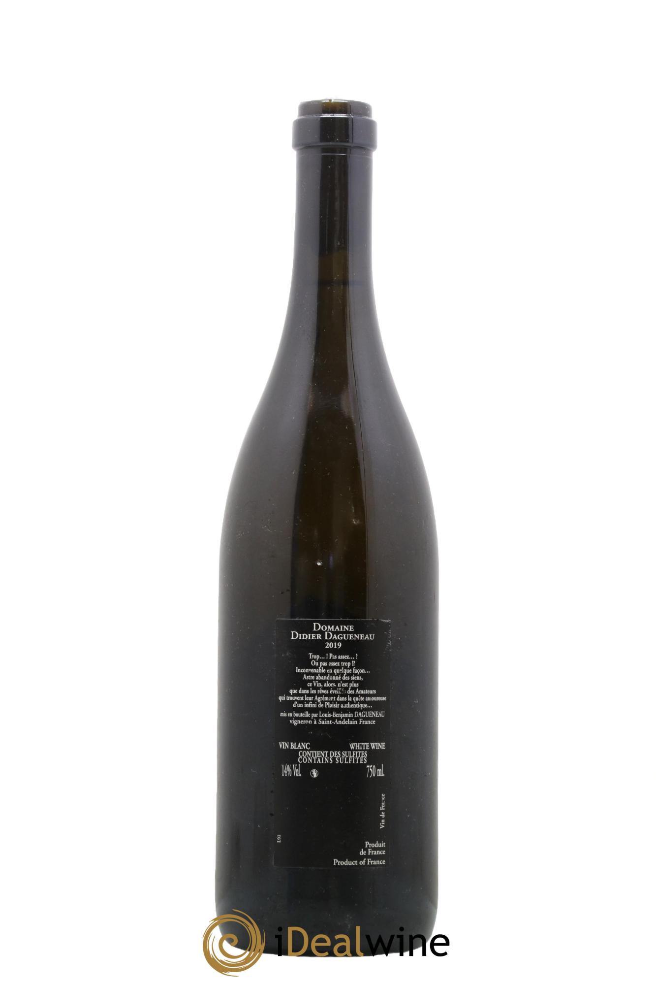 Vin de France (anciennement Pouilly-Fumé) Silex Dagueneau (Domaine Didier - Louis-Benjamin) 2019 - Posten von 1 Flasche - 1