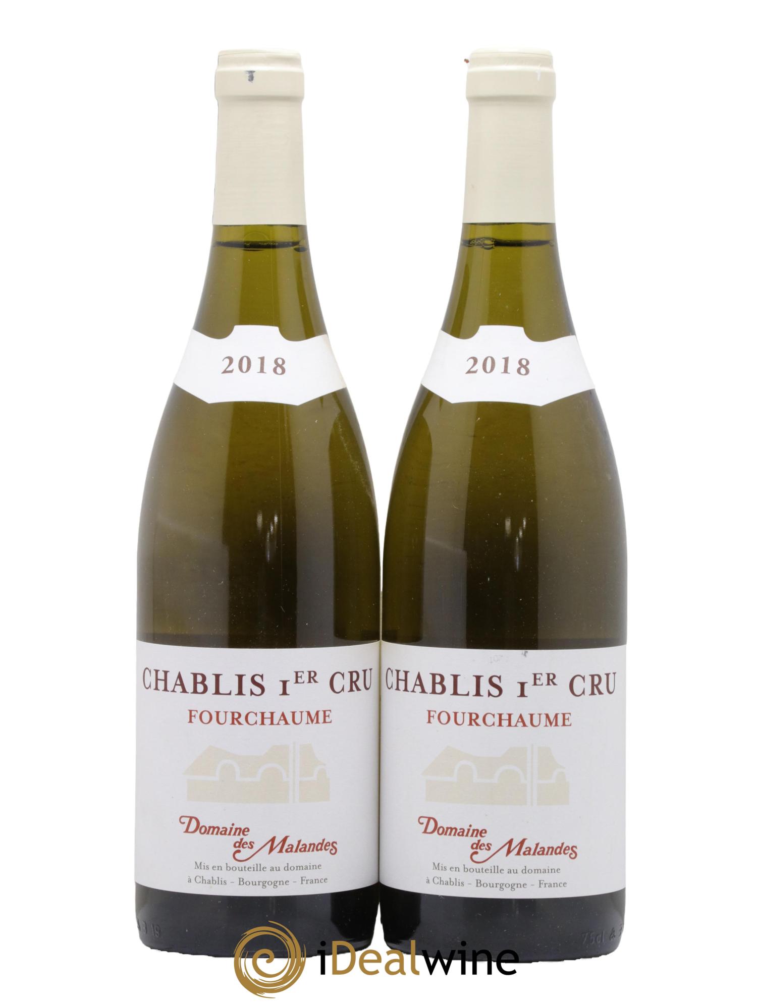 Chablis 1er Cru Fourchaume Domaine des Malandes 2018 - Lotto di 2 bottiglie - 0