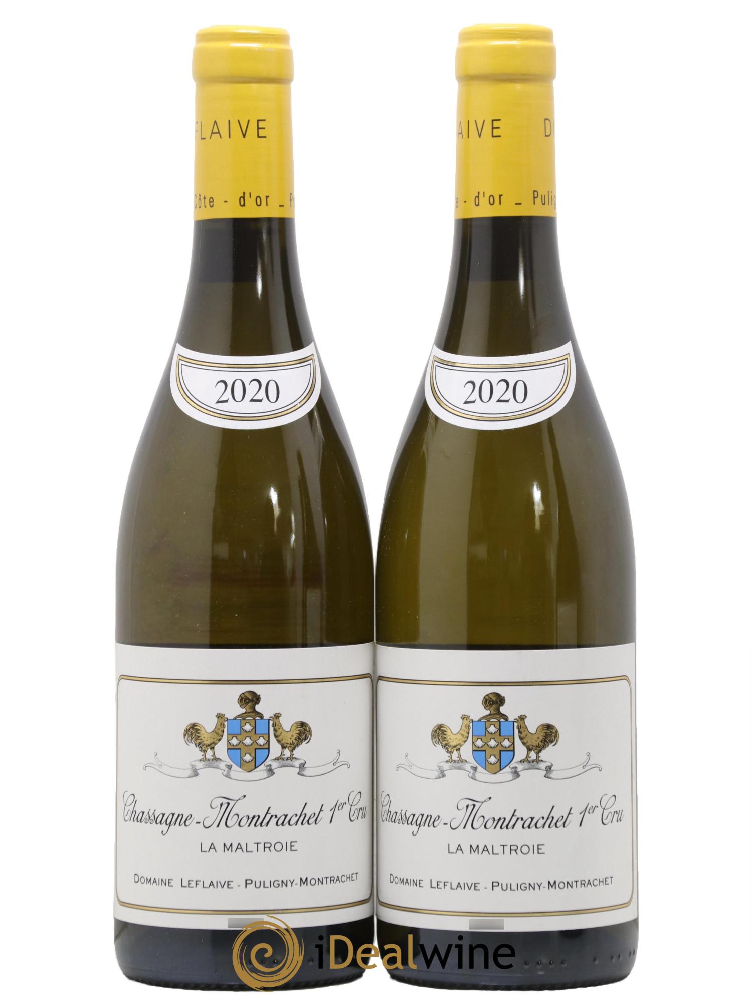 Chassagne-Montrachet 1er Cru La Maltroie Leflaive 2020 - Lotto di 2 bottiglie - 0