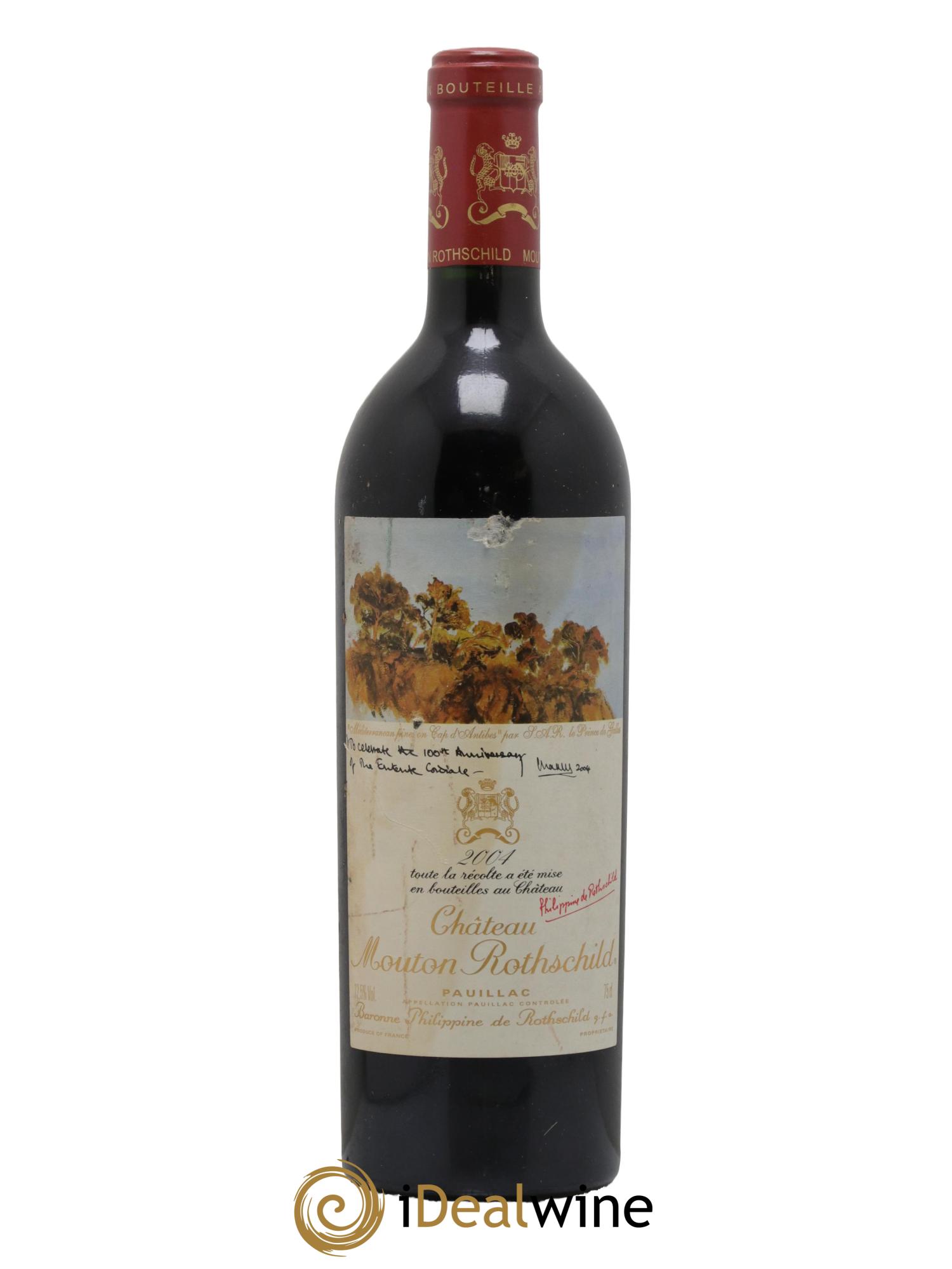 Château Mouton Rothschild 1er Grand Cru Classé 2004 - Lot de 1 bouteille - 0