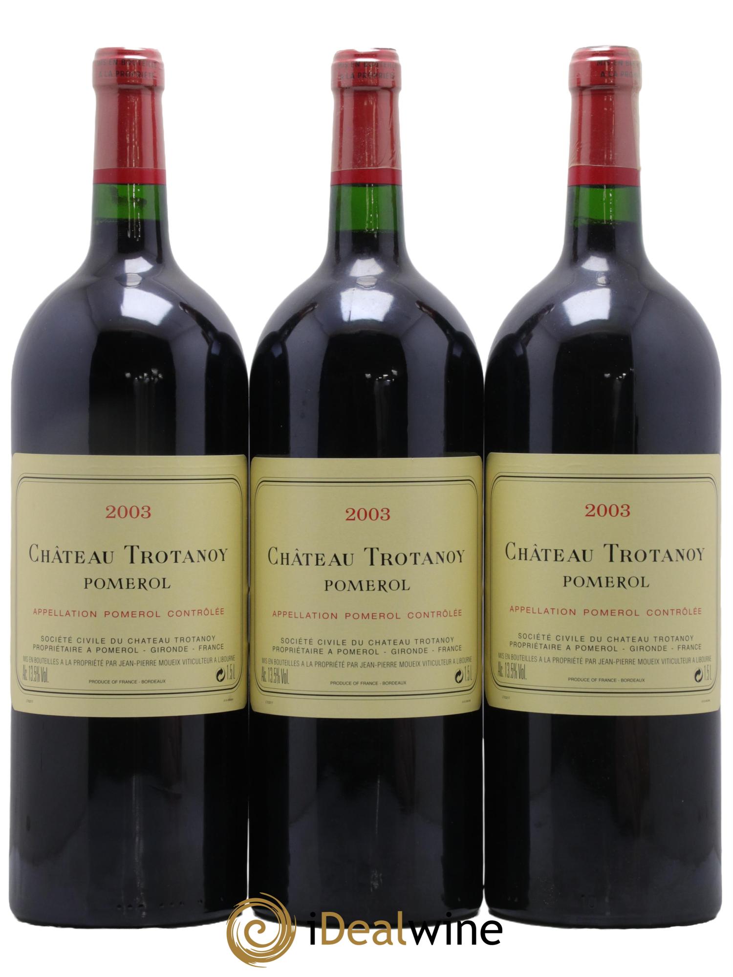 Château Trotanoy 2003 - Lot de 3 magnums - 0