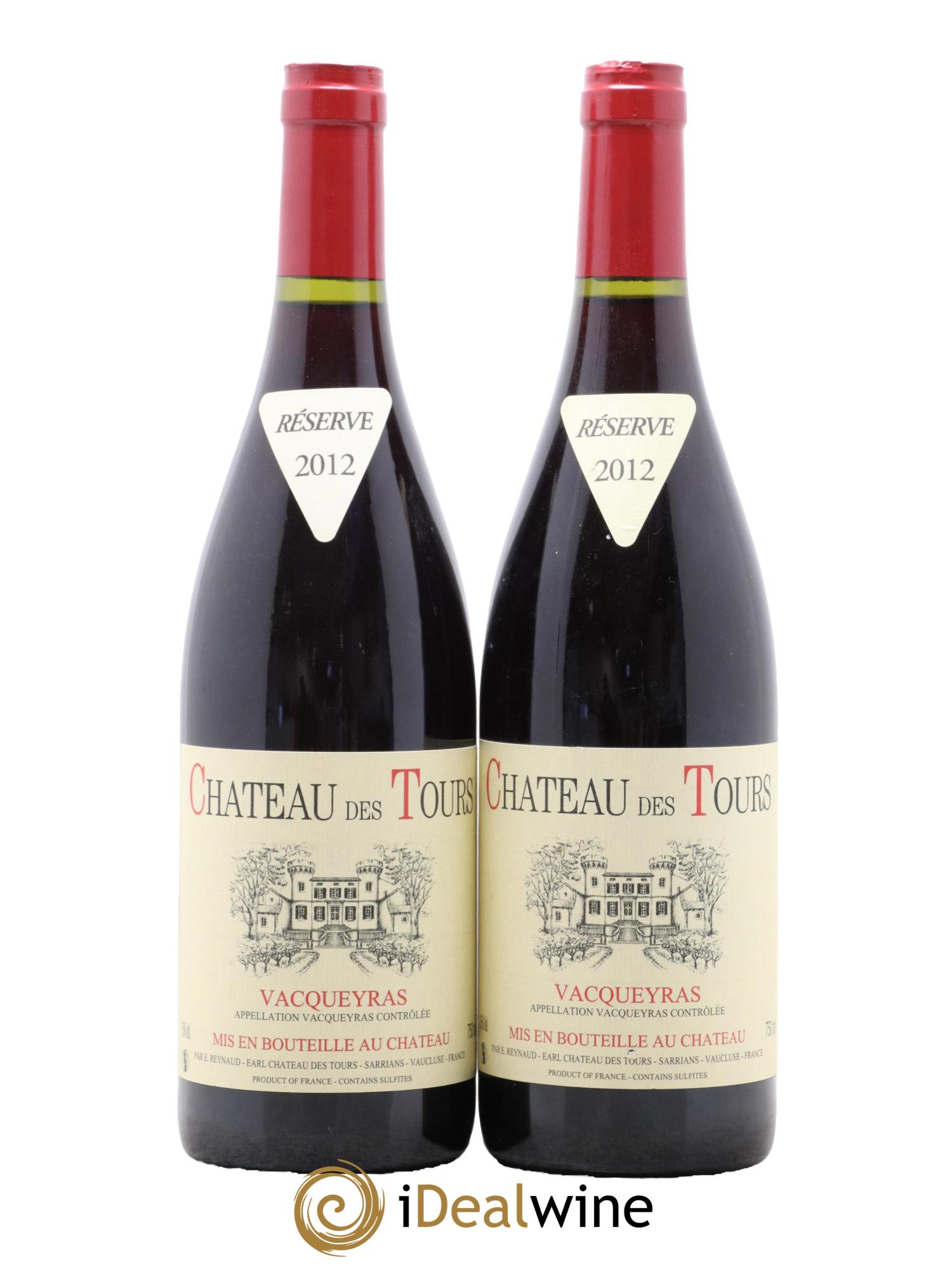 Vacqueyras Château des Tours Emmanuel Reynaud 2012 - Lotto di 2 bottiglie - 0