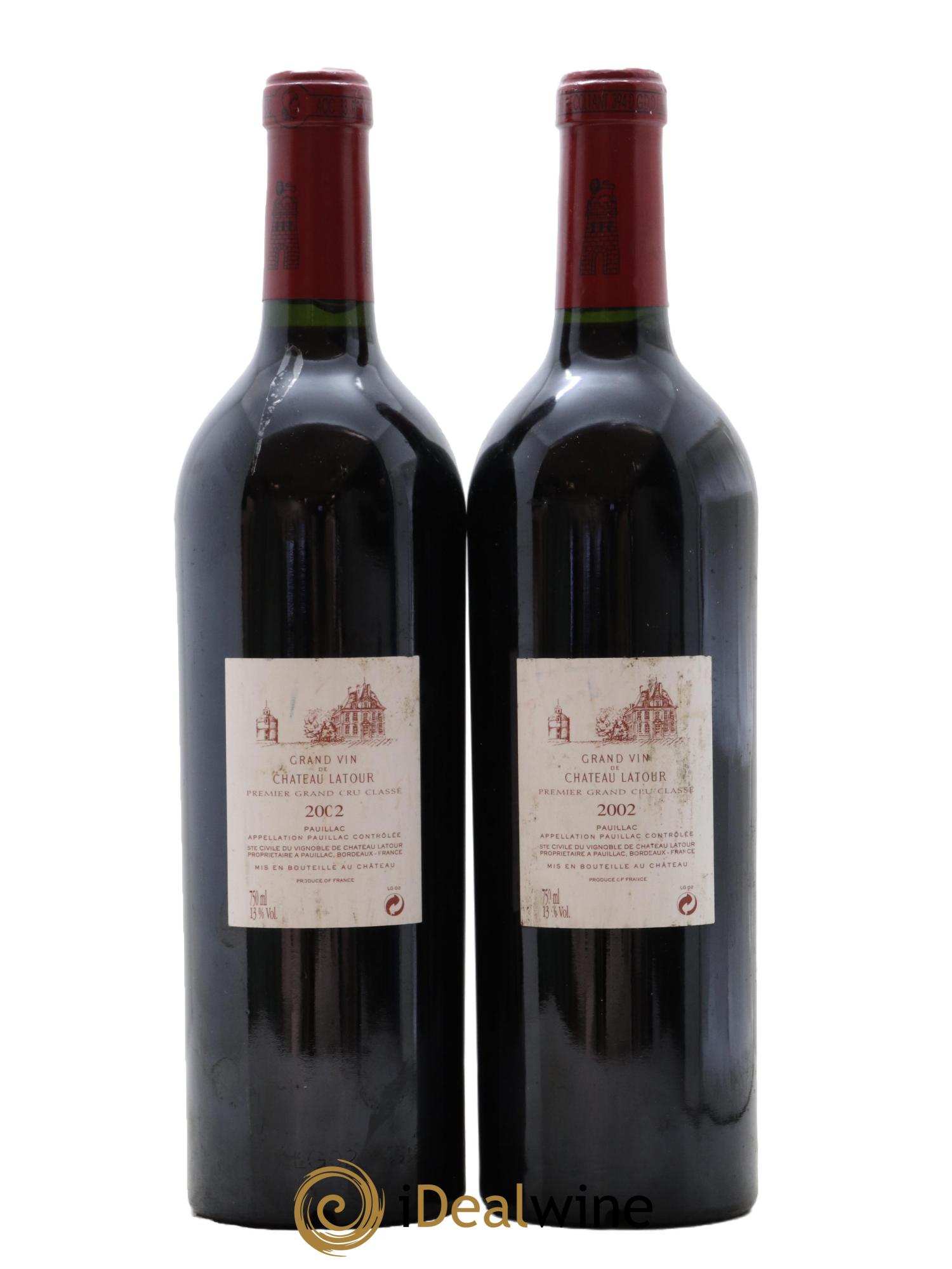 Château Latour 1er Grand Cru Classé 2002 - Lot de 2 bouteilles - 1