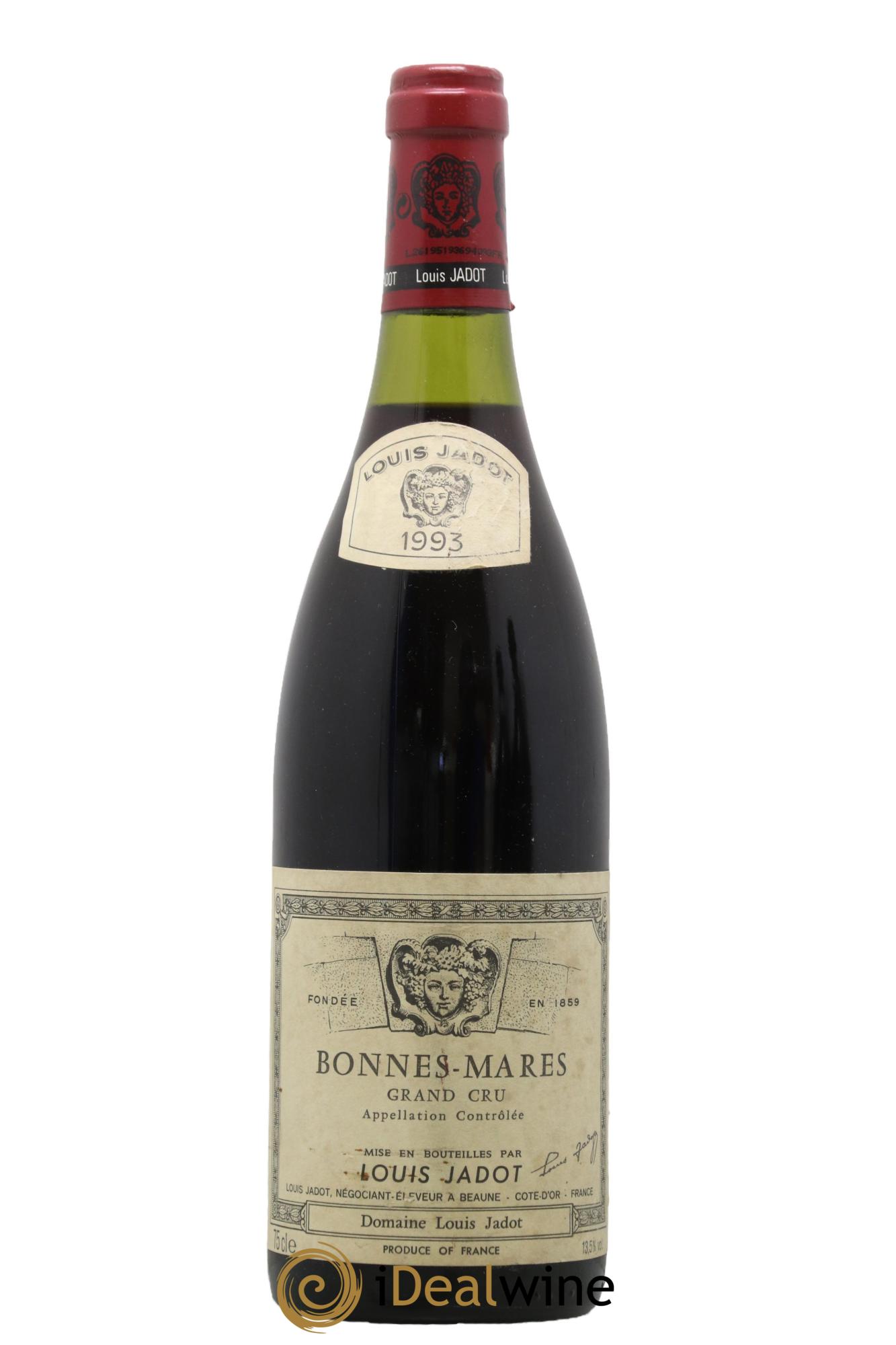 Bonnes-Mares Grand Cru Domaine Louis Jadot 1993 - Lot de 1 bouteille - 0