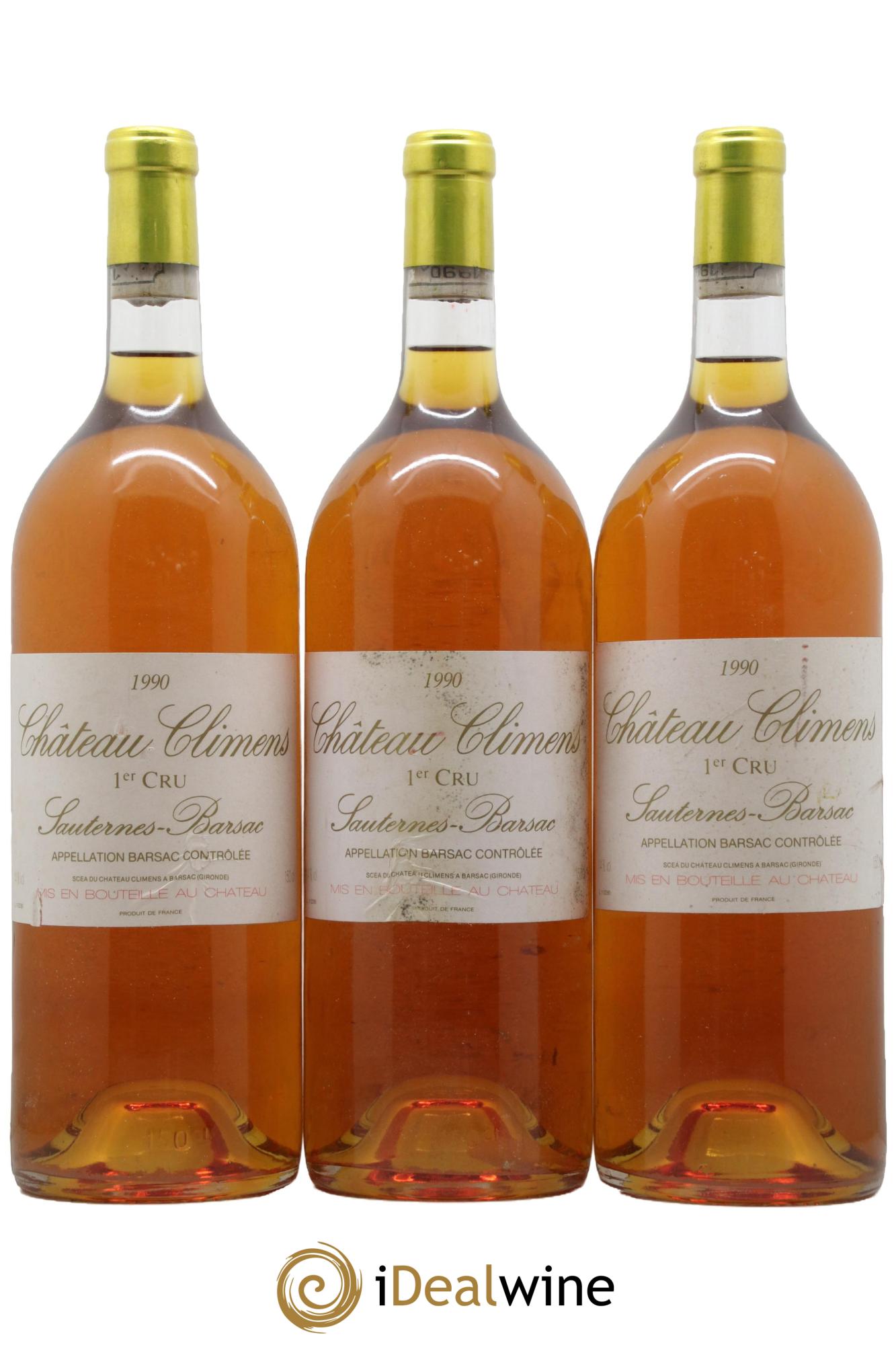 Château Climens 1er Grand Cru Classé 1990 - Lot de 3 magnums - 0