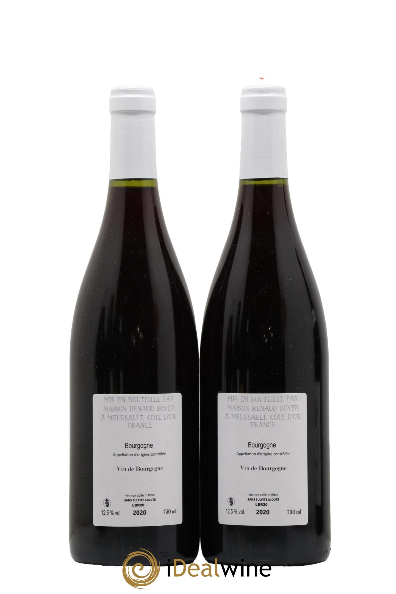 Bourgogne Renaud Boyer 2020 - Lot of 2 bottles - 1