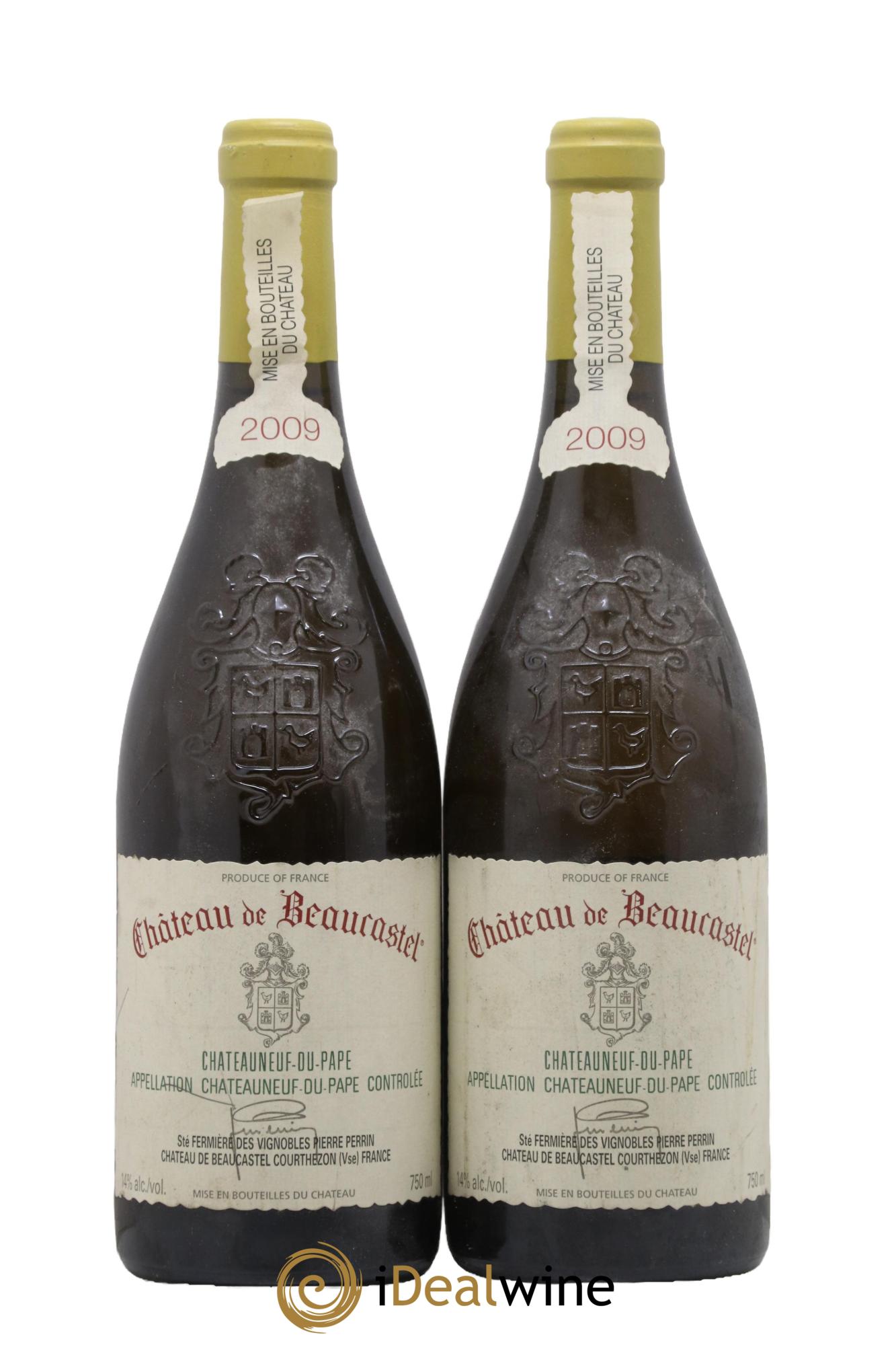 Châteauneuf-du-Pape Château de Beaucastel Famille Perrin 2009 - Lotto di 2 bottiglie - 0