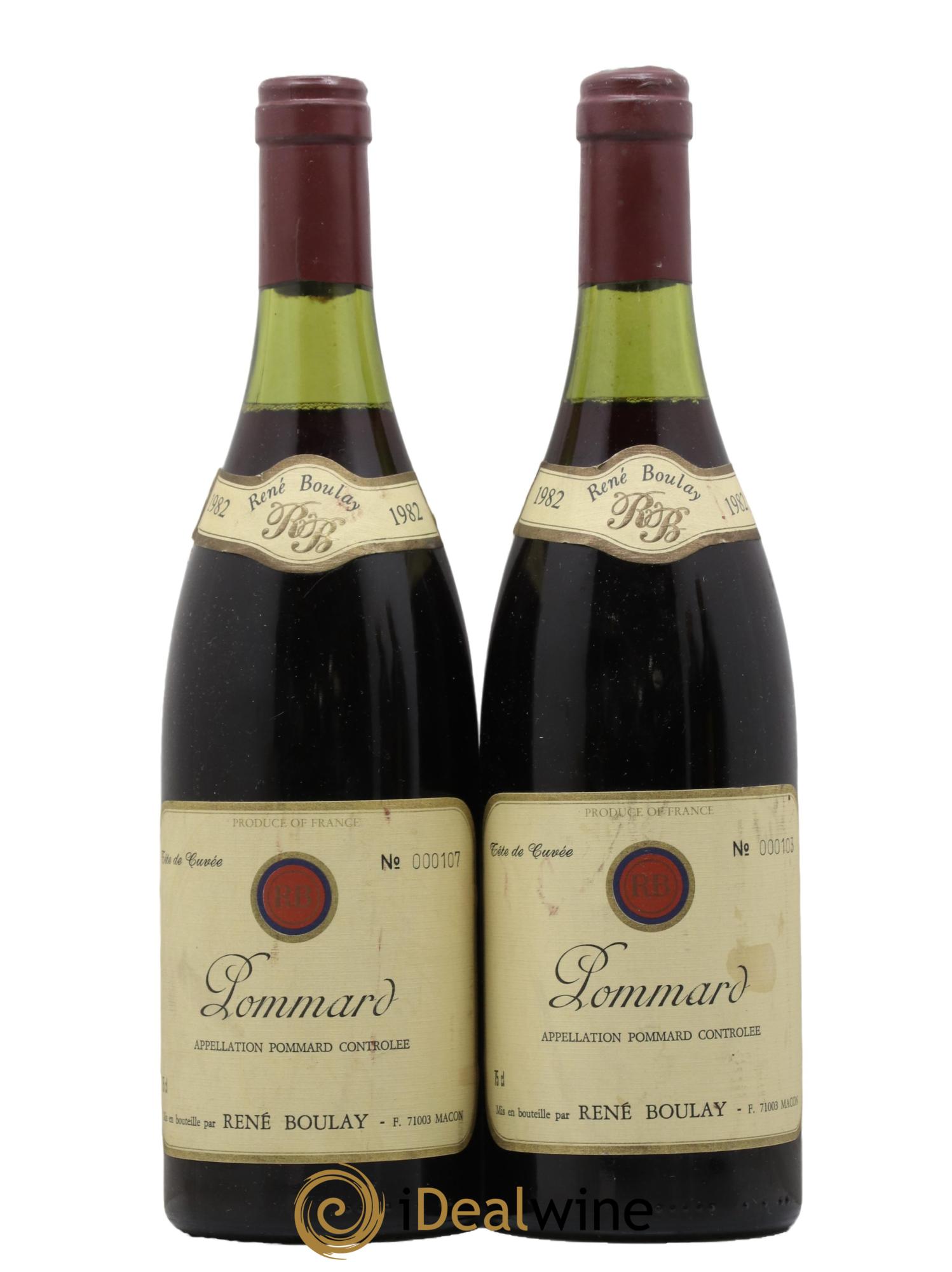 Pommard Rene Boulay 1982 - Lot de 2 bouteilles - 0