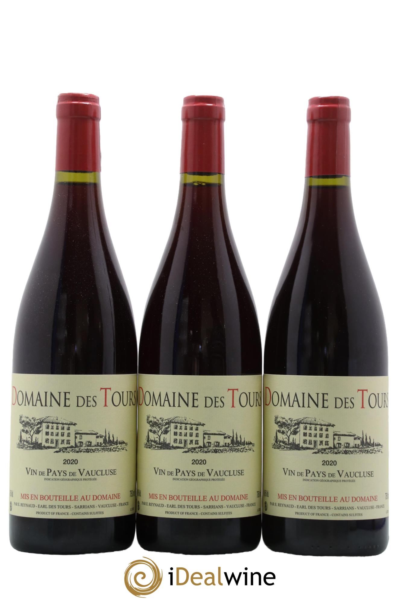 IGP Vaucluse (Vin de Pays de Vaucluse) Domaine des Tours Emmanuel Reynaud  2020 - Posten von 3 Flaschen - 0