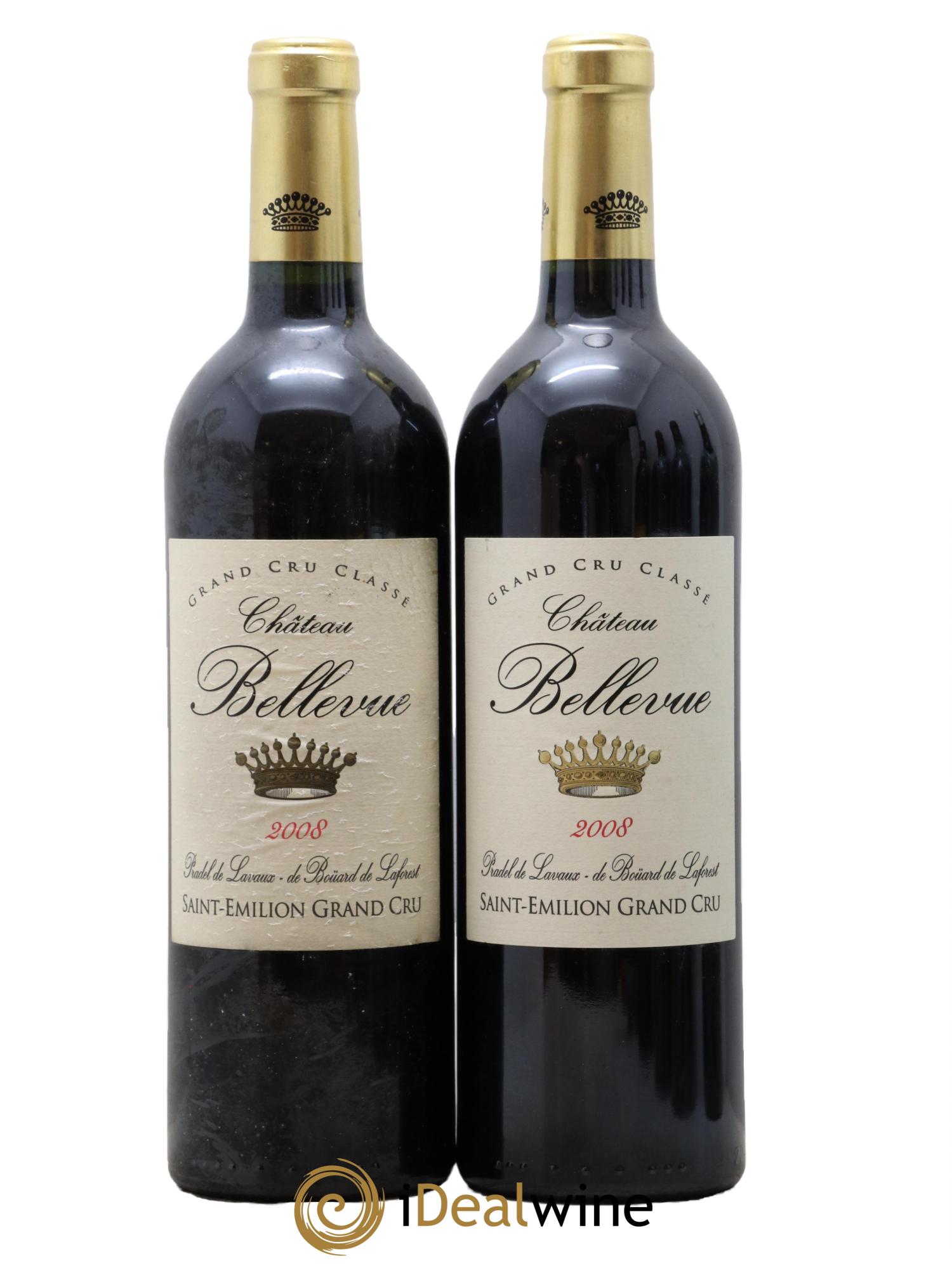 Château Bellevue Grand Cru Classé 2008 - Posten von 2 Flaschen - 0