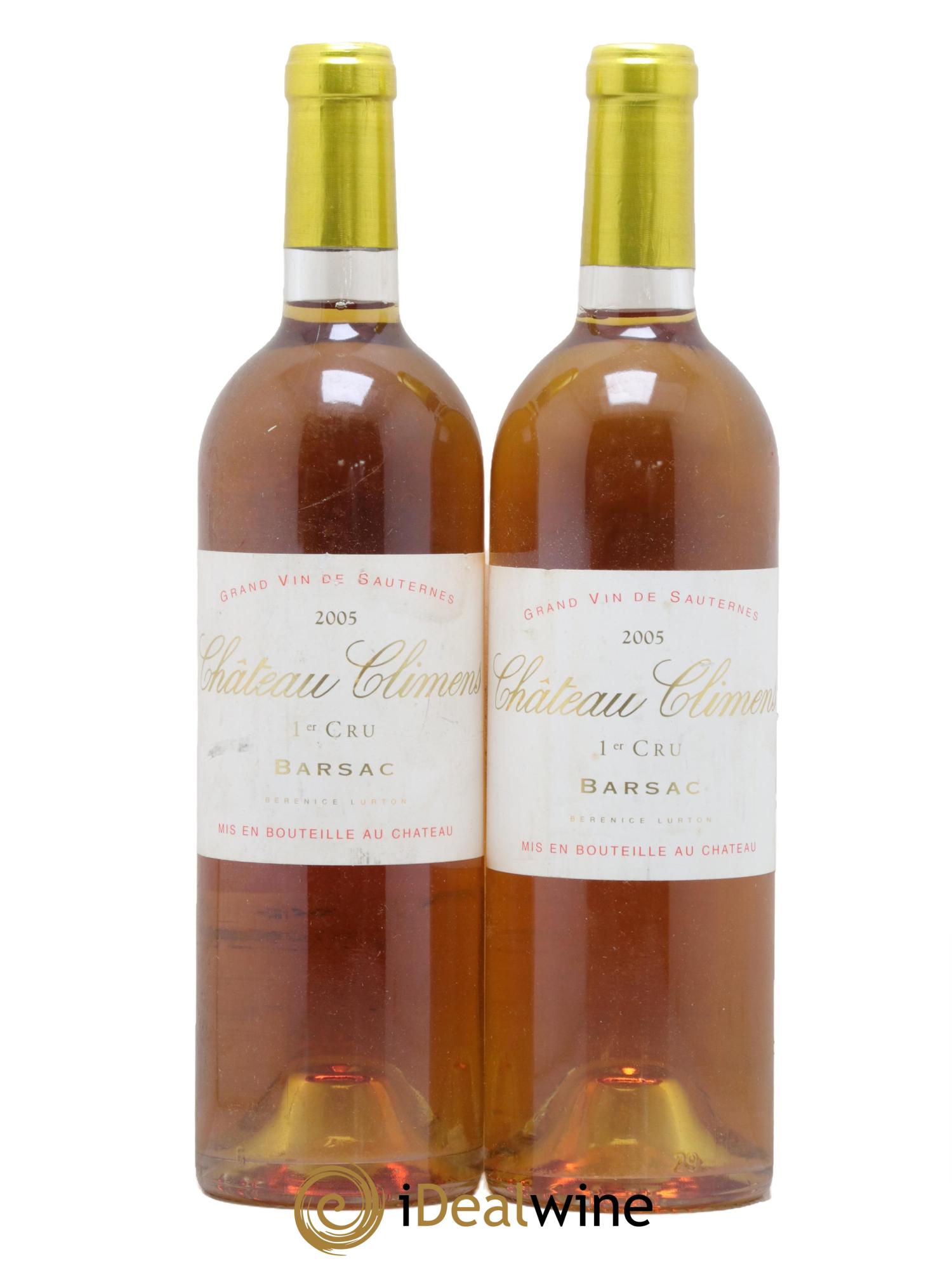 Château Climens 1er Grand Cru Classé 2005 - Posten von 2 Flaschen - 0