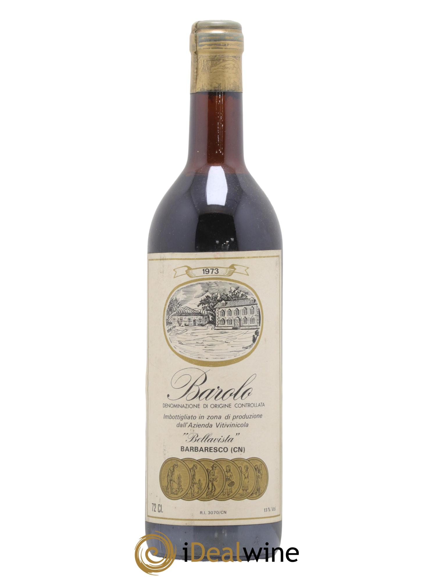 Barolo DOCG Azienda Vinicola Bellavista 1973 - Lotto di 1 bottiglia - 0