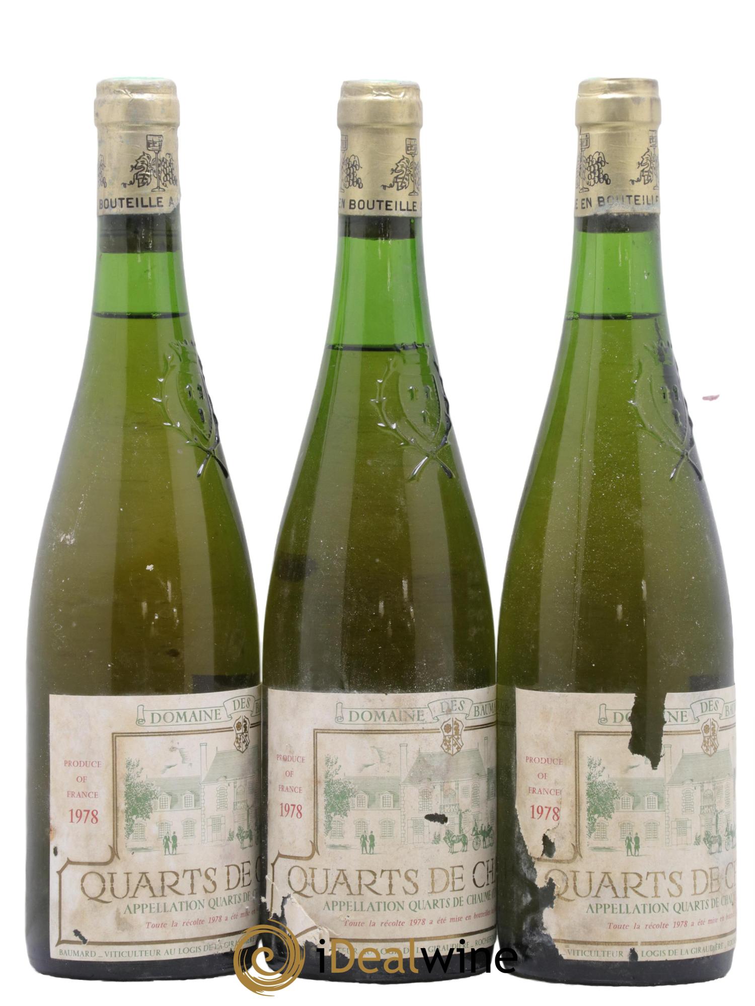 Quarts de Chaume Baumard (Domaine des) 1978 - Lot de 3 bouteilles - 1