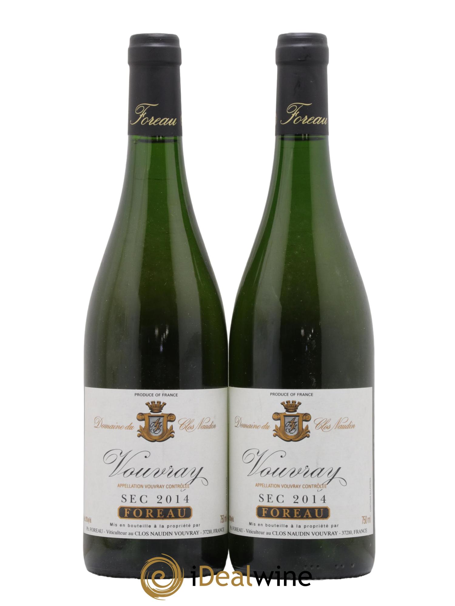 Vouvray Sec Clos Naudin - Philippe Foreau 2014 - Lot de 2 bouteilles - 0