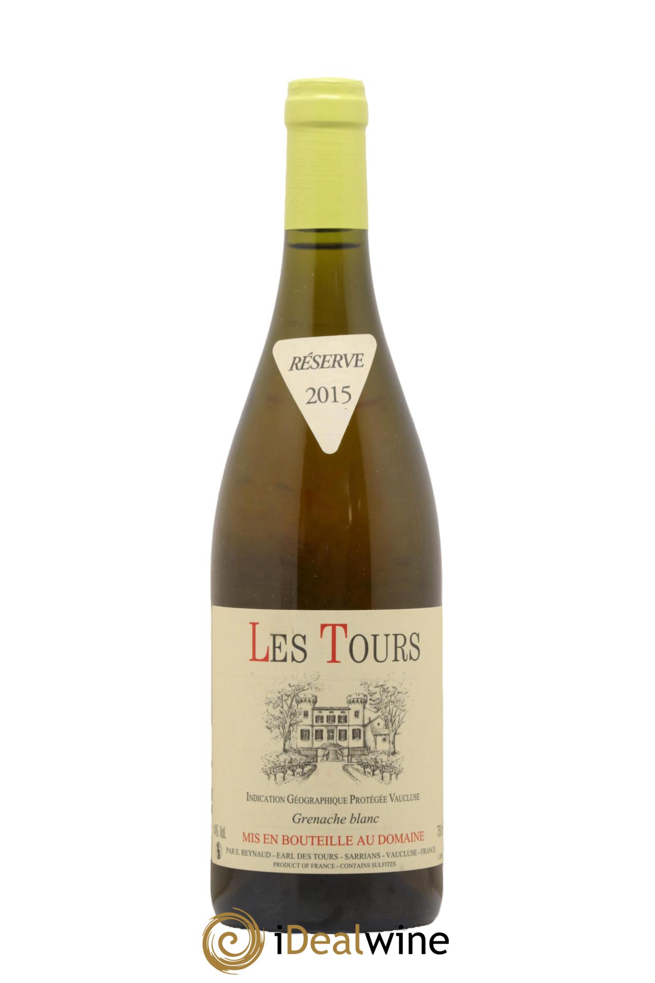 IGP Vaucluse (Vin de Pays de Vaucluse) Les Tours Grenache Blanc Emmanuel Reynaud 2015 - Lot of 1 bottle - 0