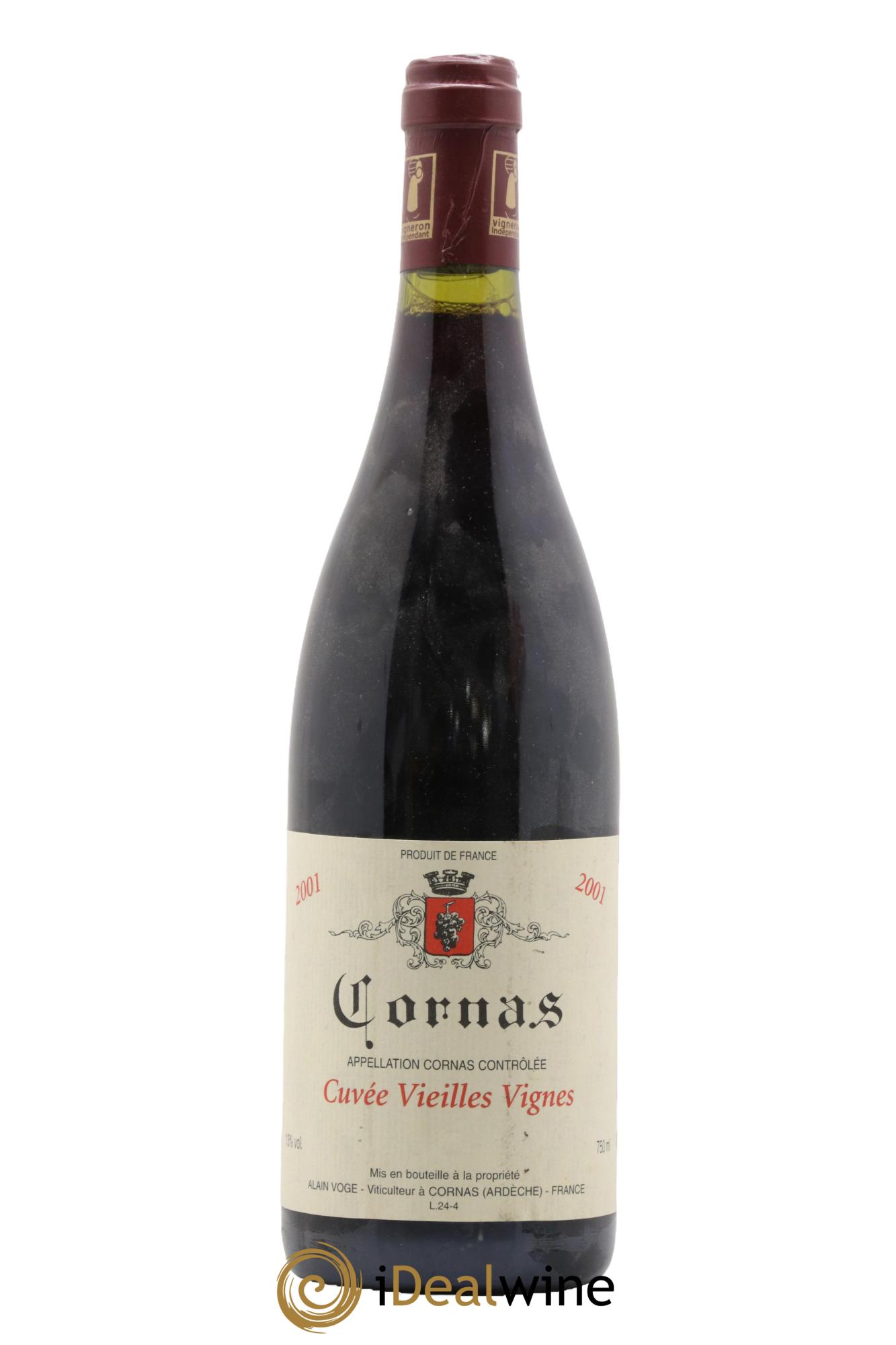 Cornas Les Vieilles Vignes Alain Voge (Domaine) 2001 - Lotto di 1 bottiglia - 0