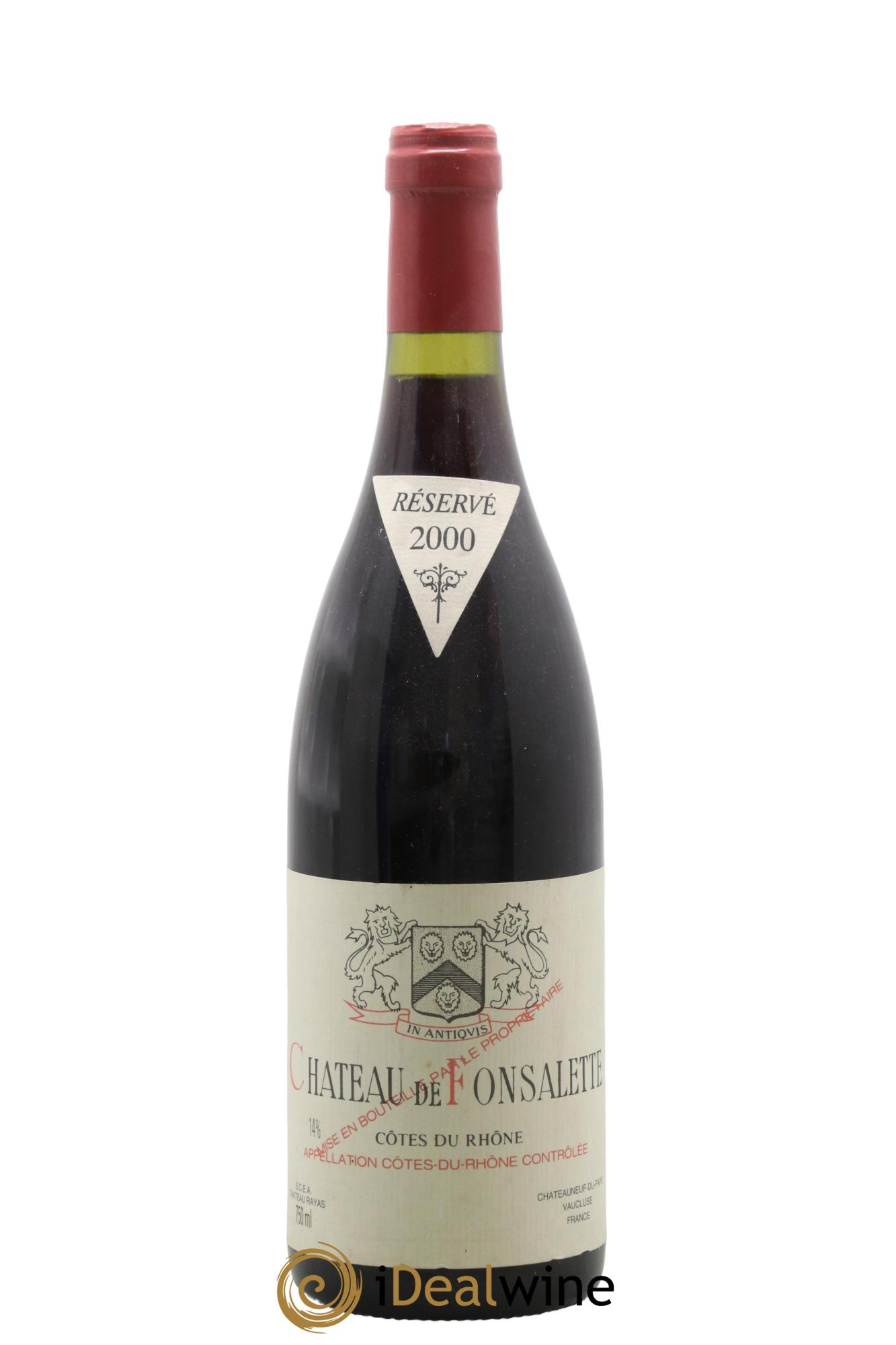 Côtes du Rhône Château de Fonsalette Emmanuel Reynaud 2000 - Posten von 1 Flasche - 0