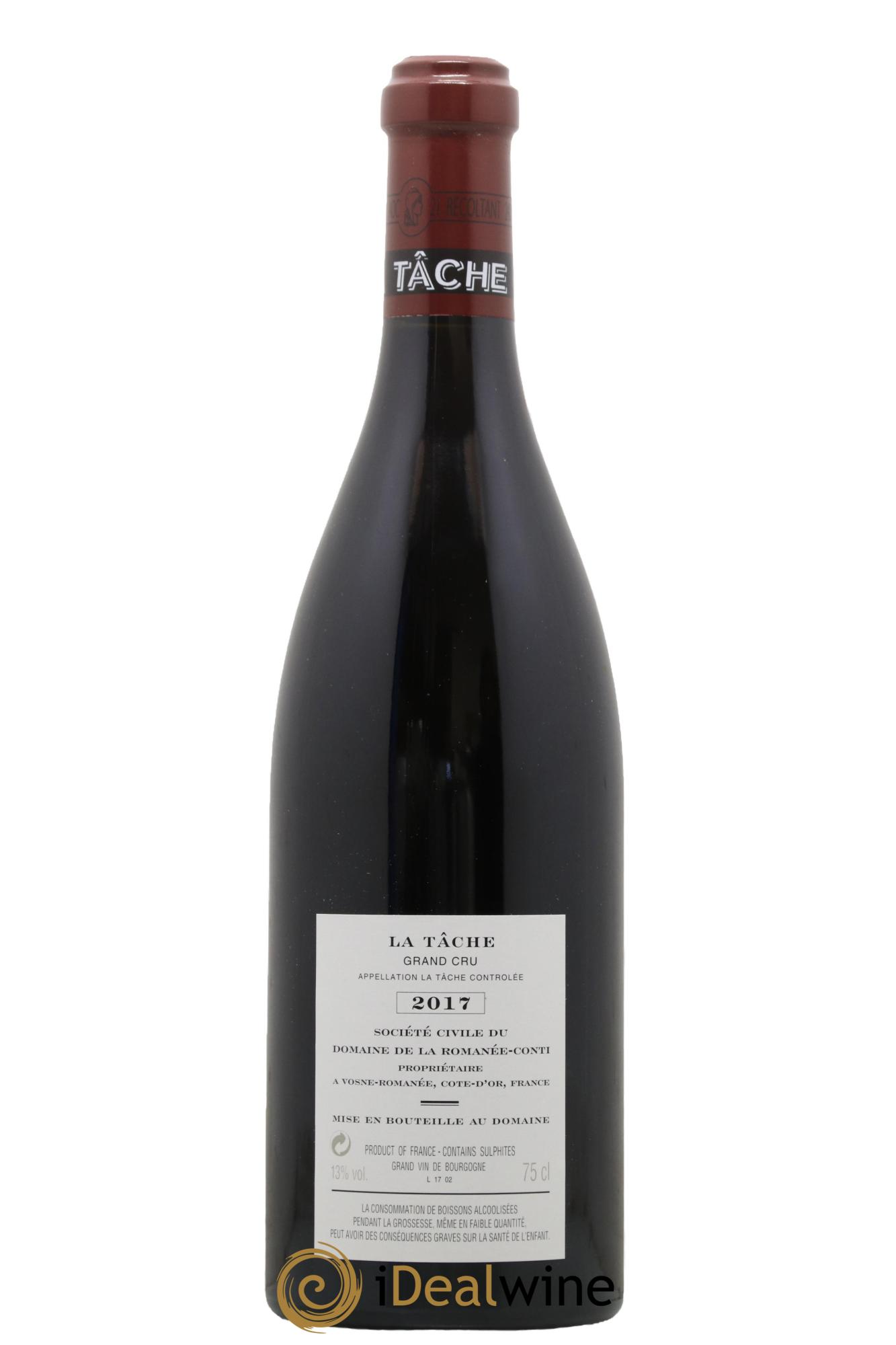 La Tâche Grand Cru Domaine de la Romanée-Conti 2017 - Lot de 1 bouteille - 1