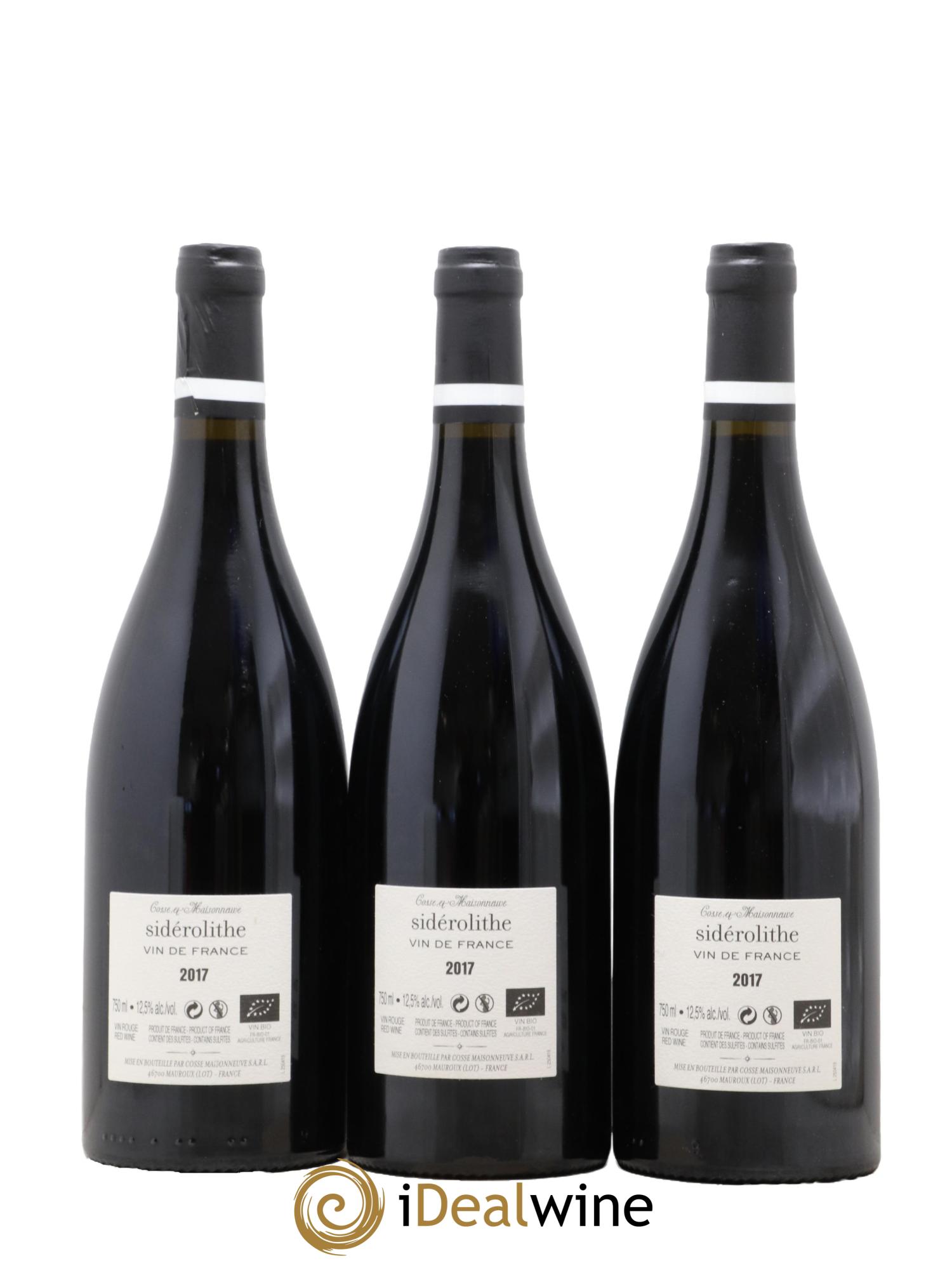 Vin de France Siderolithe Cosse-Maisonneuve (Domaine) 2017 - Lotto di 3 bottiglie - 1