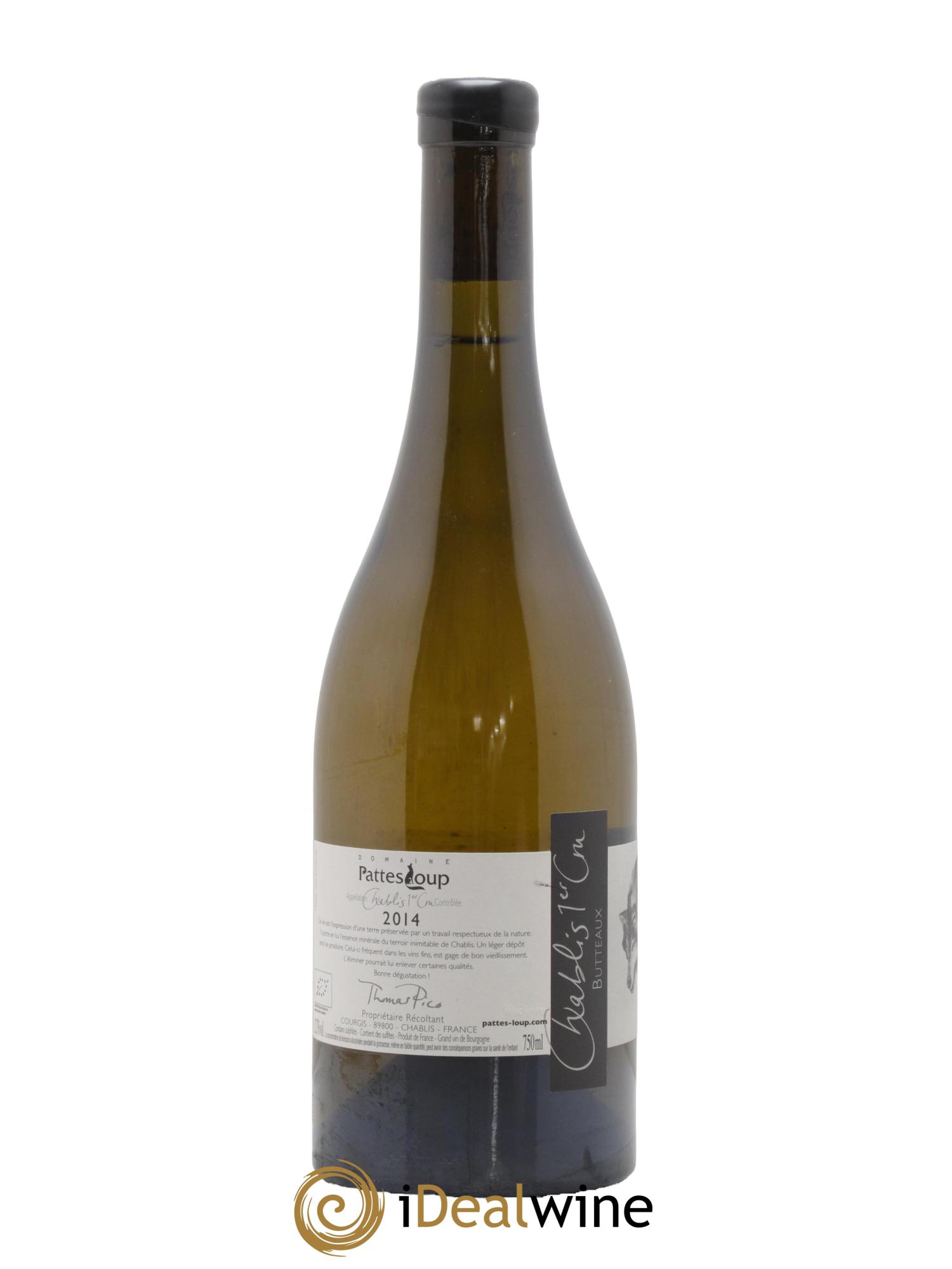 Chablis 1er Cru Butteaux Pattes Loup (Domaine) 2014 - Lot de 1 bouteille - 1