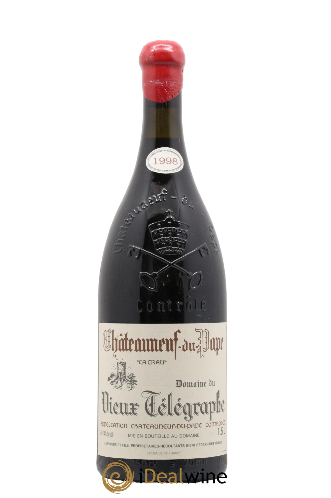 Châteauneuf-du-Pape Vieux Télégraphe (Domaine du) Vignobles Brunier 1998 - Posten von 1 Magnum - 0